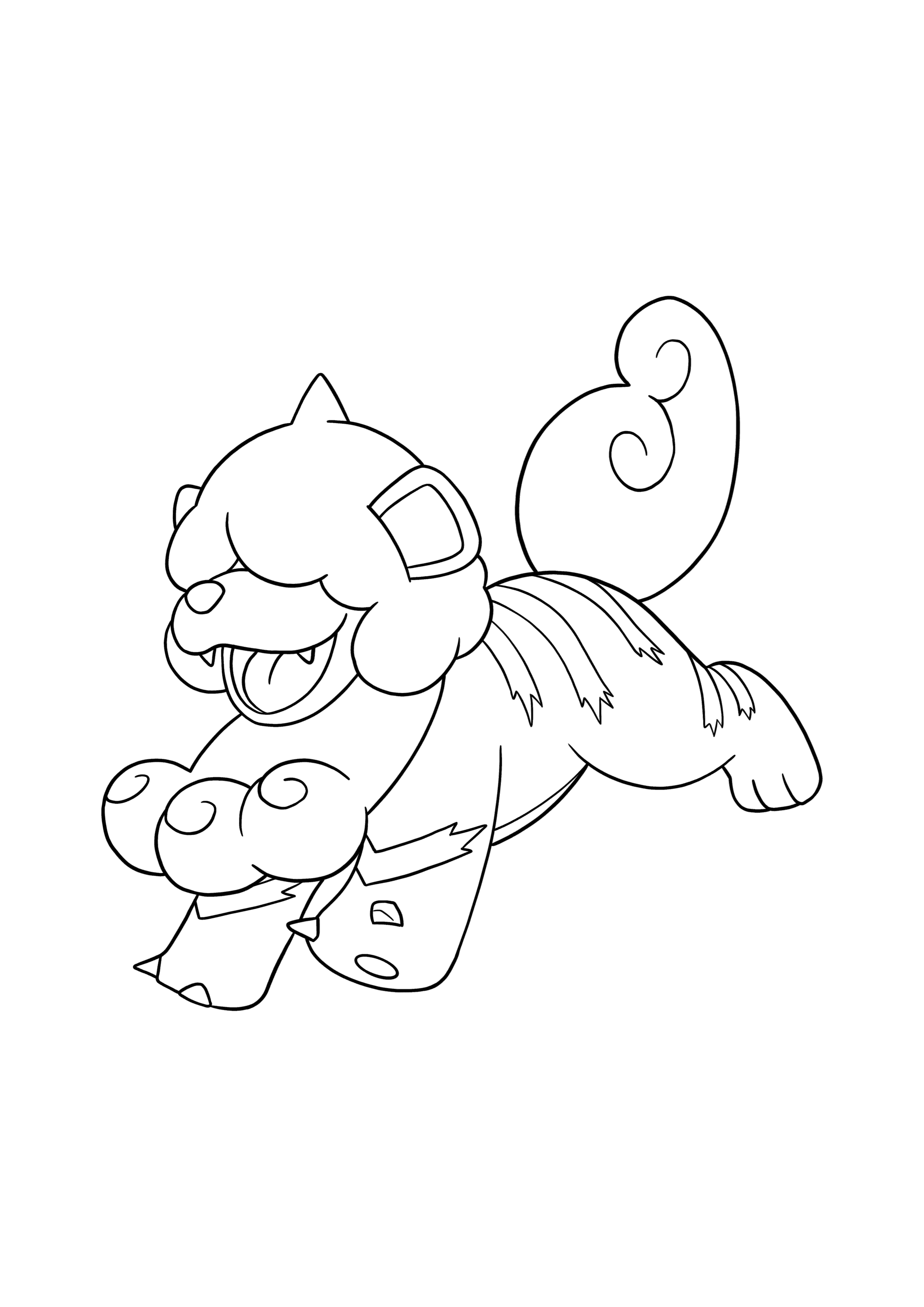 Pokémon Hisuian Growlithe coloring page