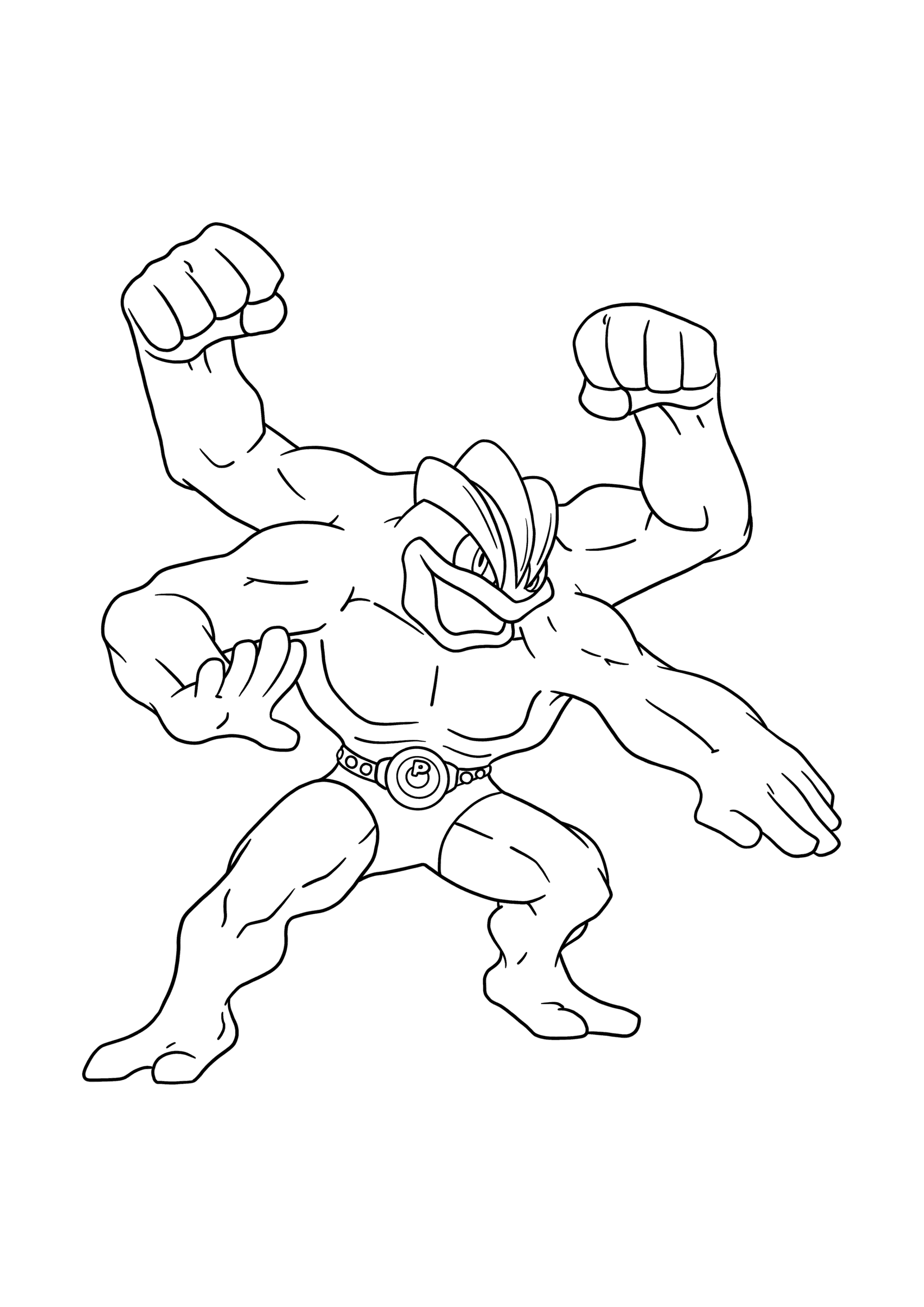 Pokémon Machamp coloring page