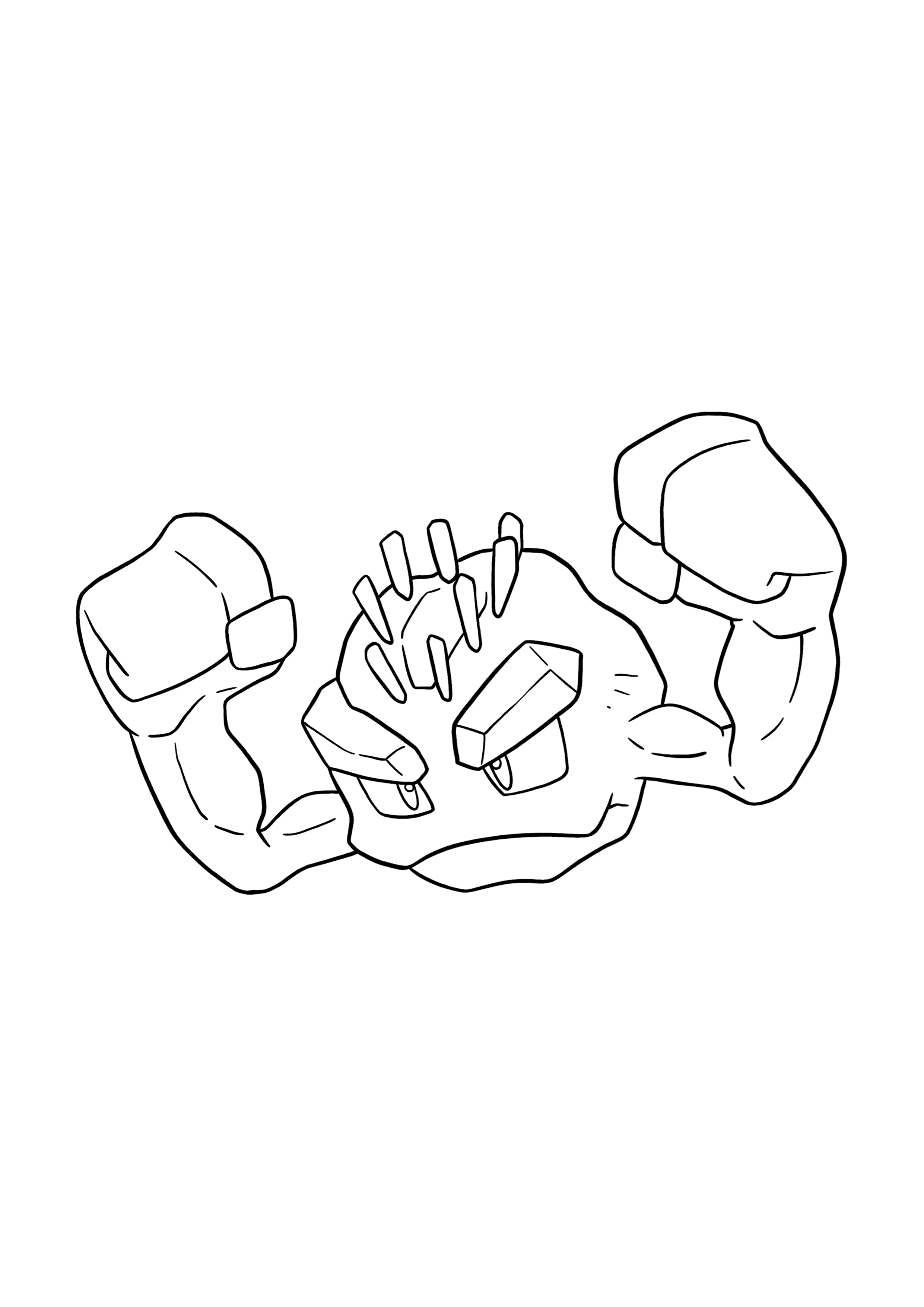 Pokémon Alolan Geodude coloring page