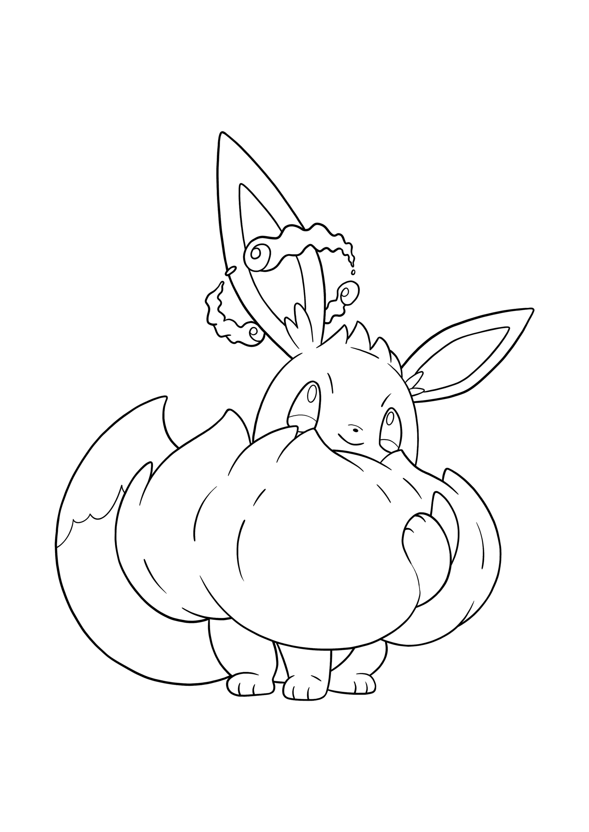 Pokémon Gigantamax Eevee coloring page