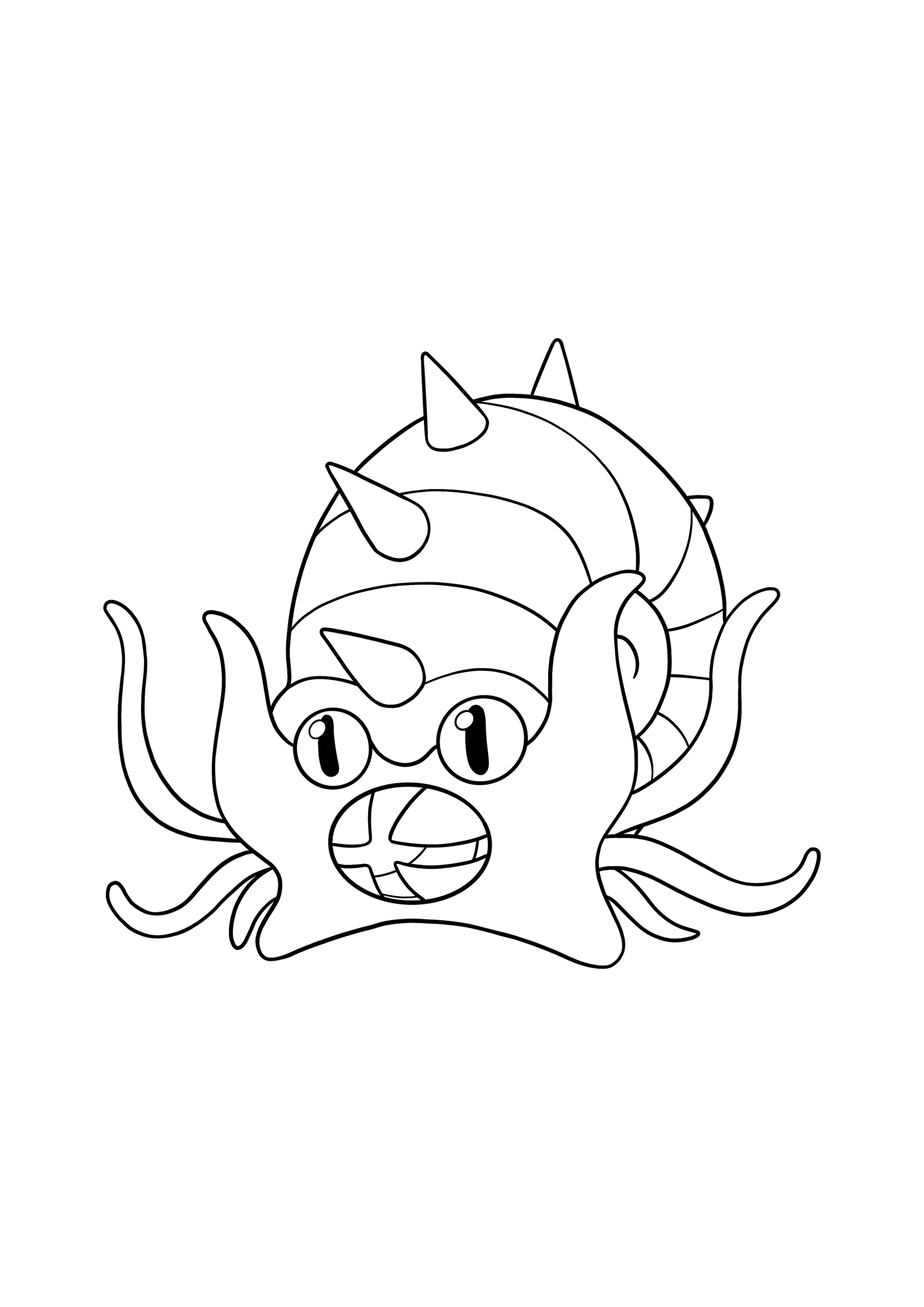 Pokémon Omastar coloring page