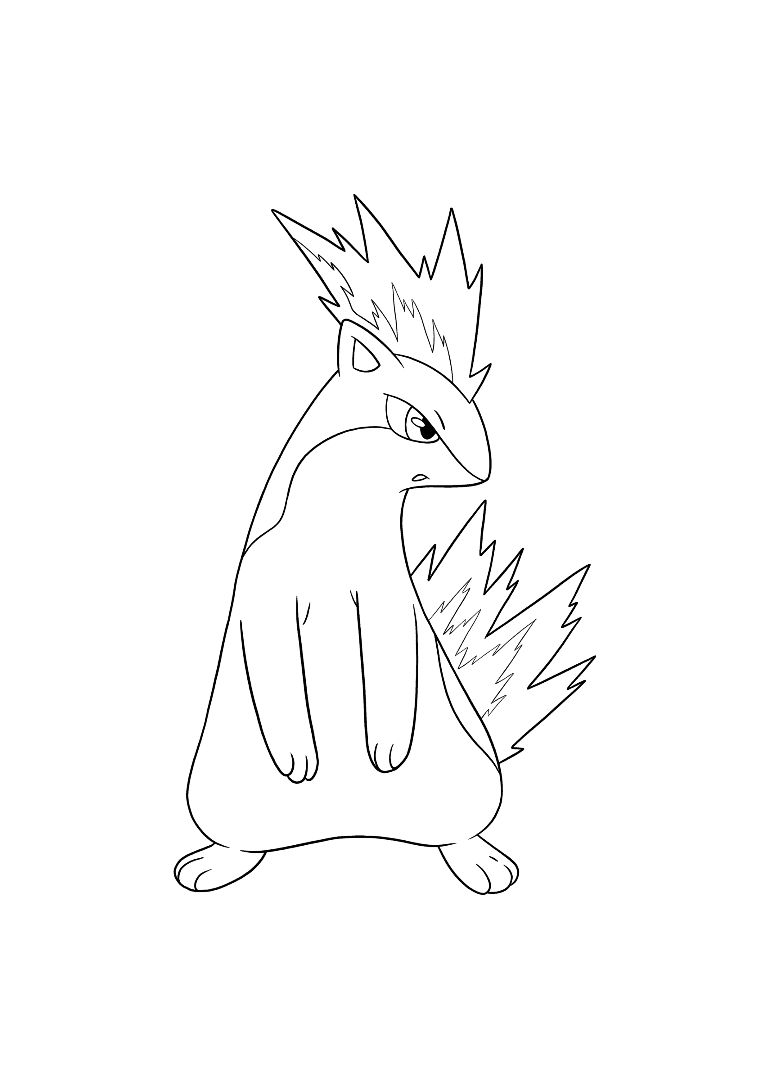 Pokémon Quilava coloring page