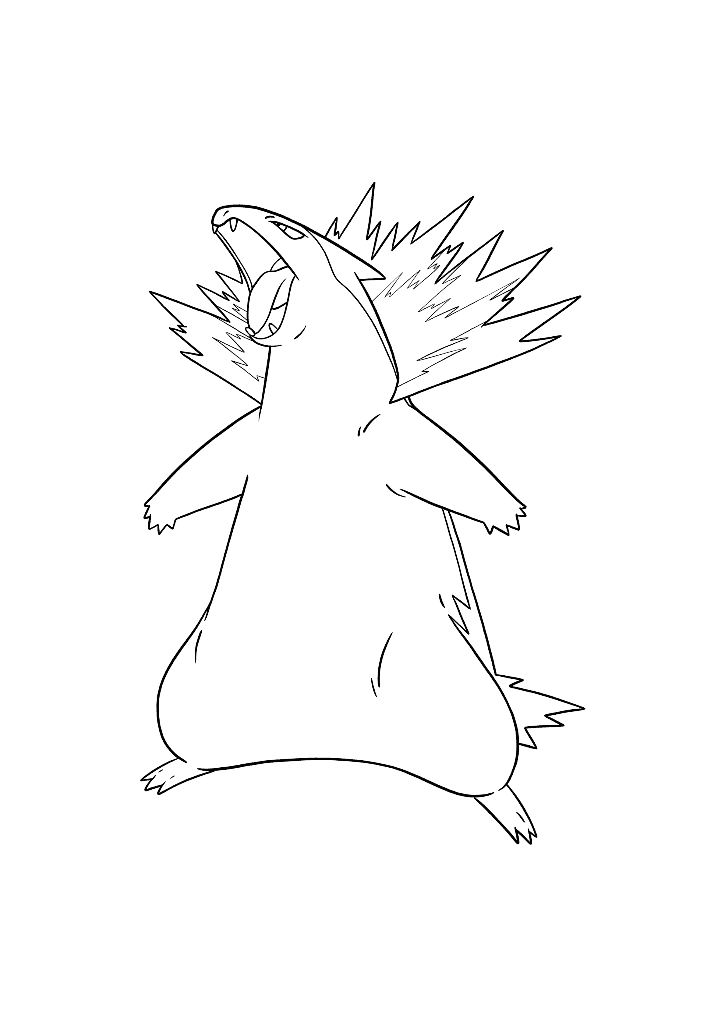 Pokémon Typhlosion coloring page