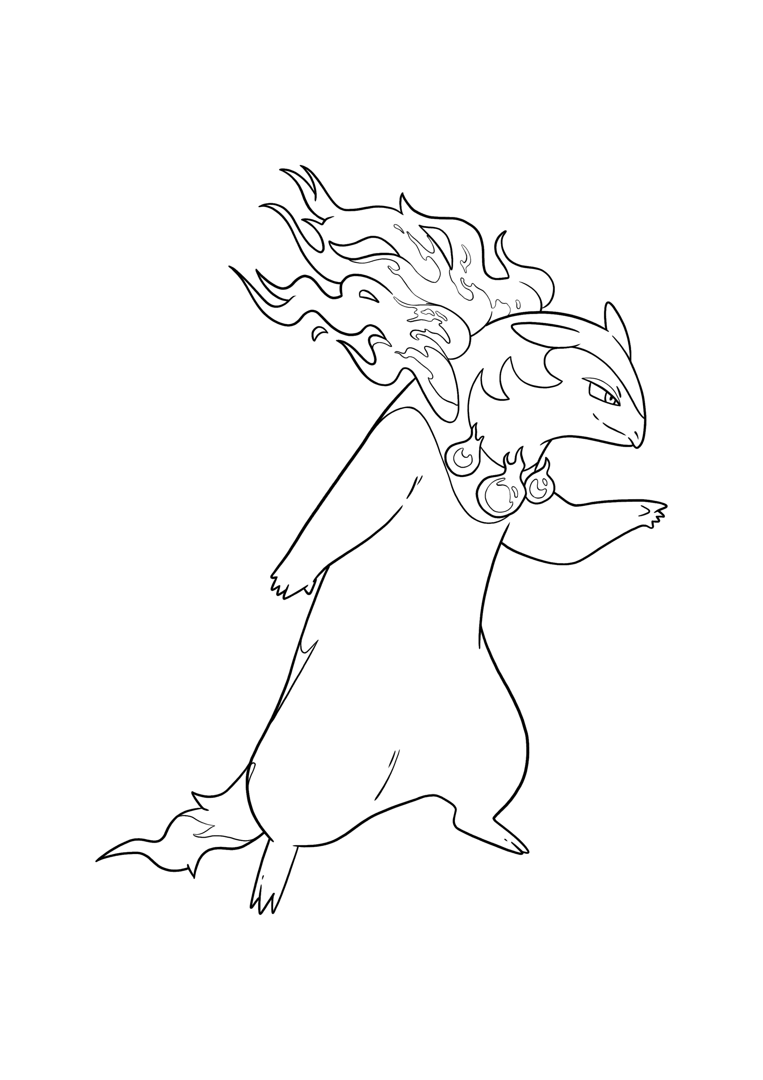 Pokémon Hisuian Typhlosion coloring page