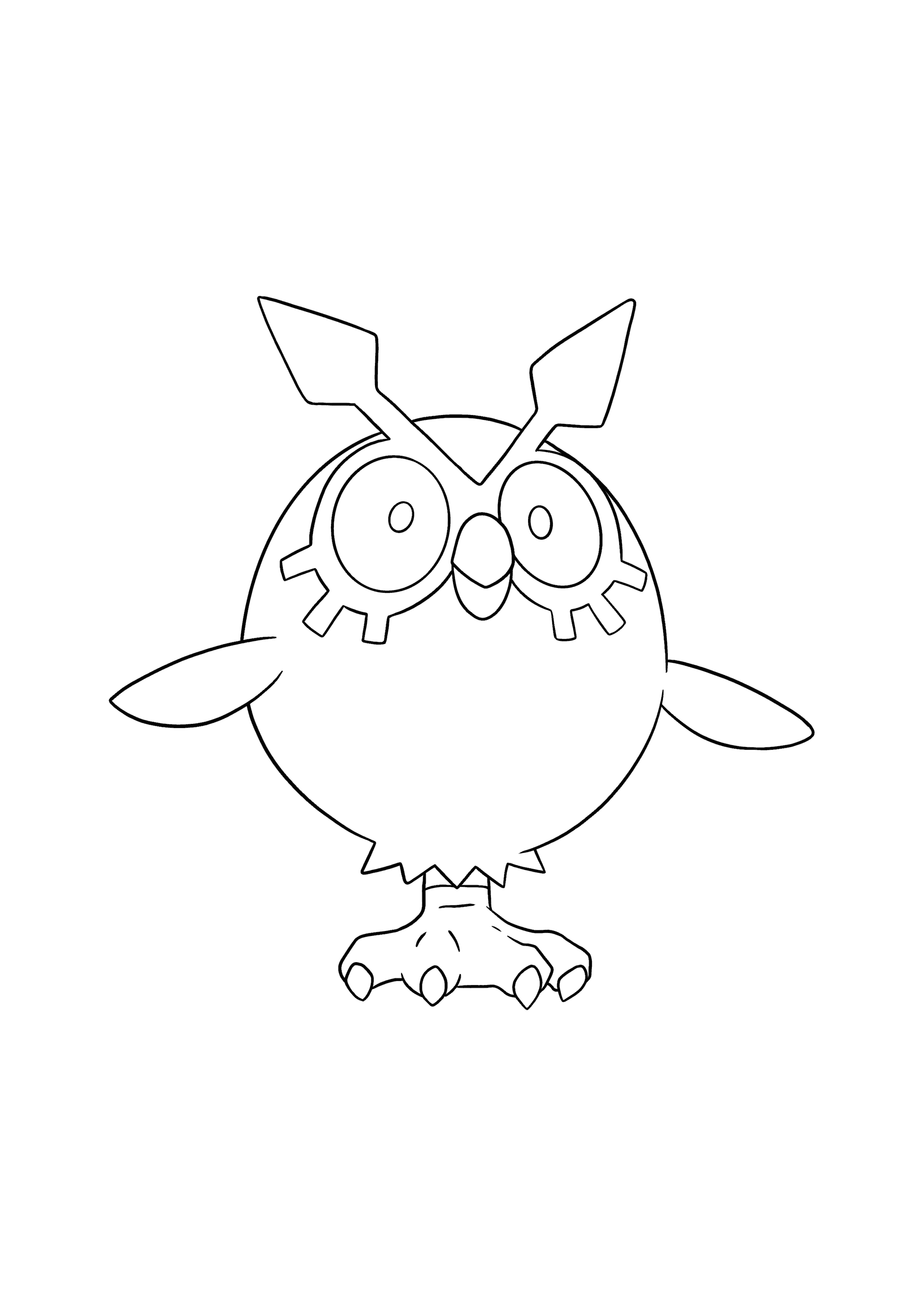 Pokémon Hoothoot coloring page