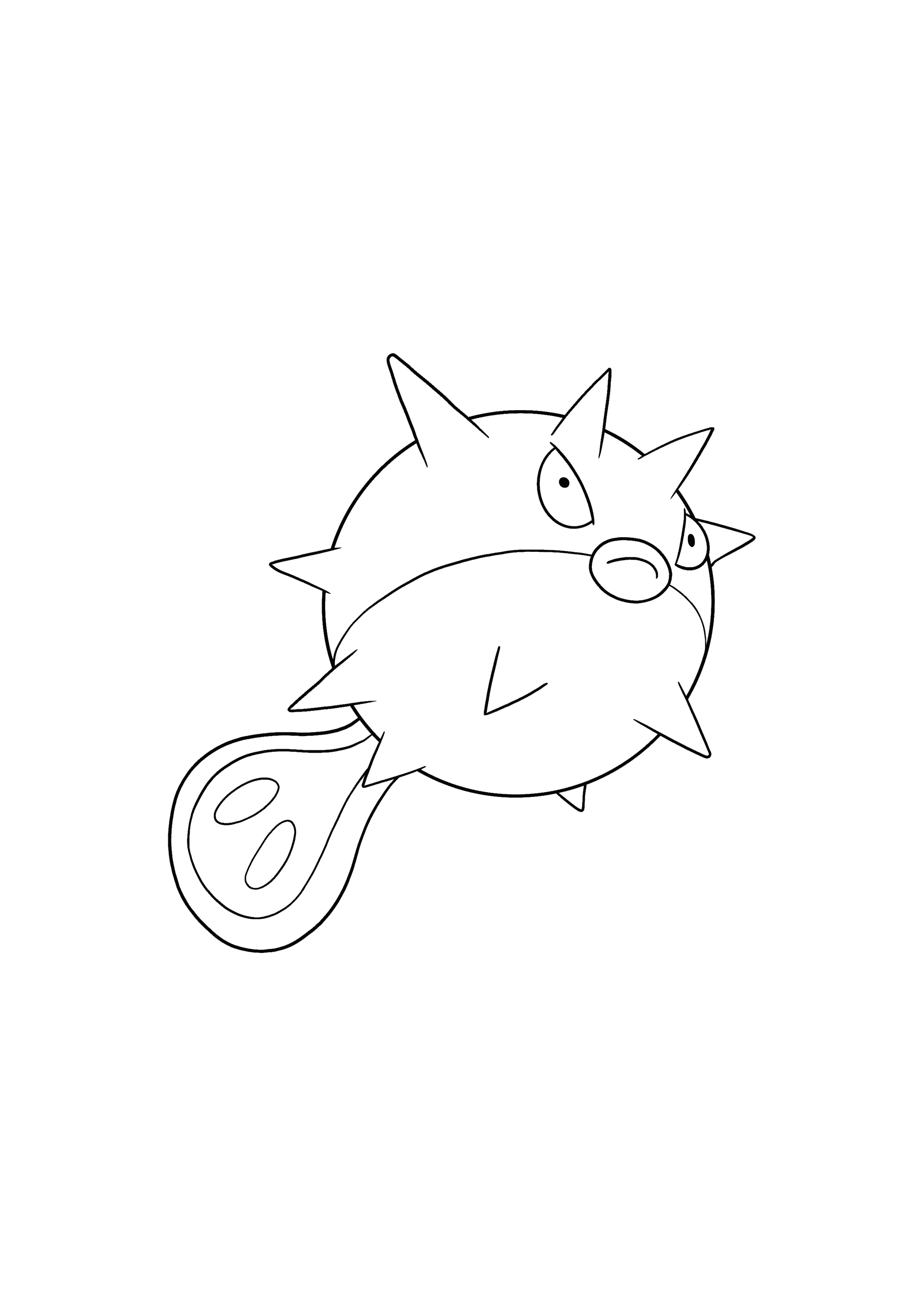 Pokémon Qwilfish coloring page