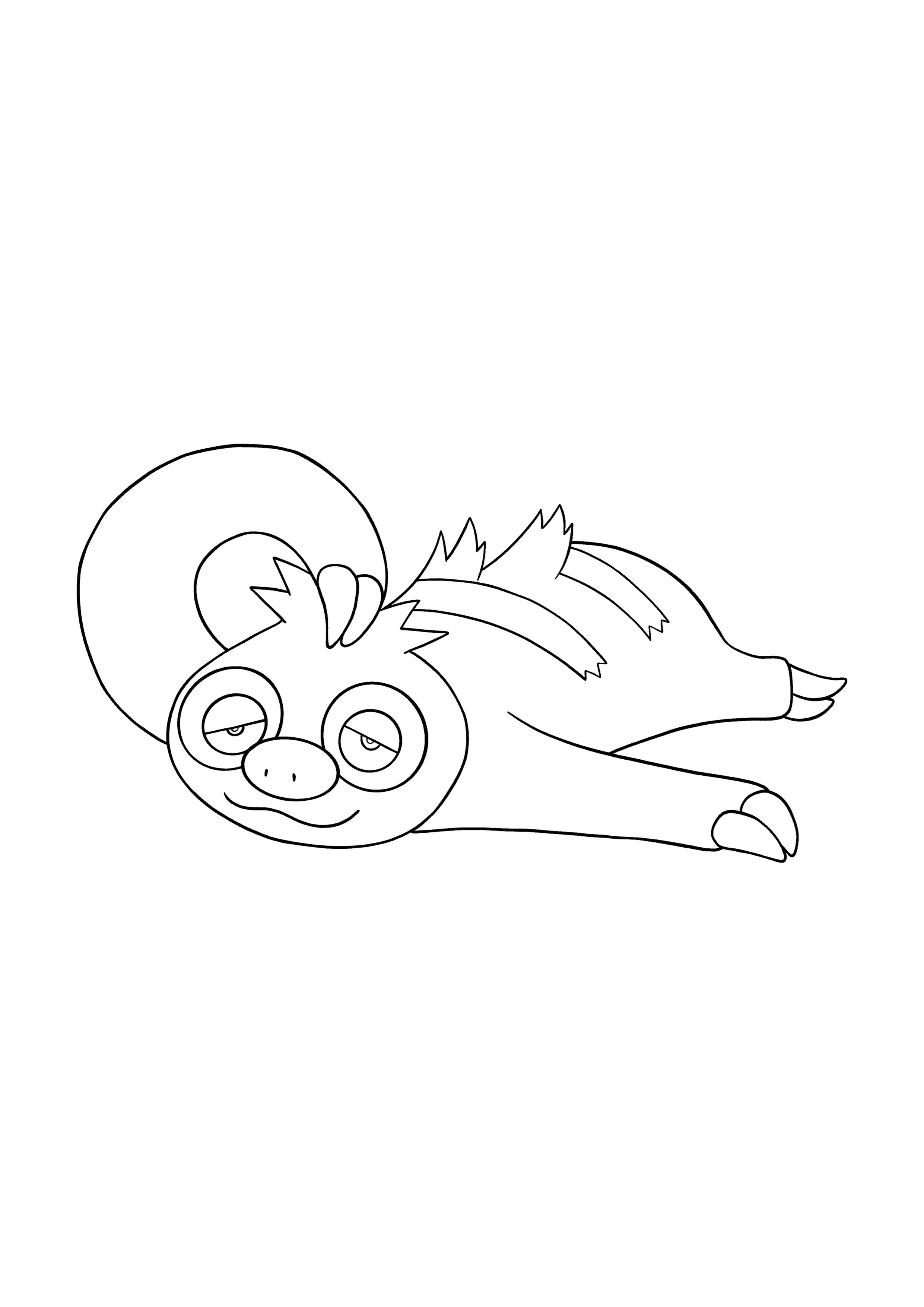 Pokémon Slakoth coloring page
