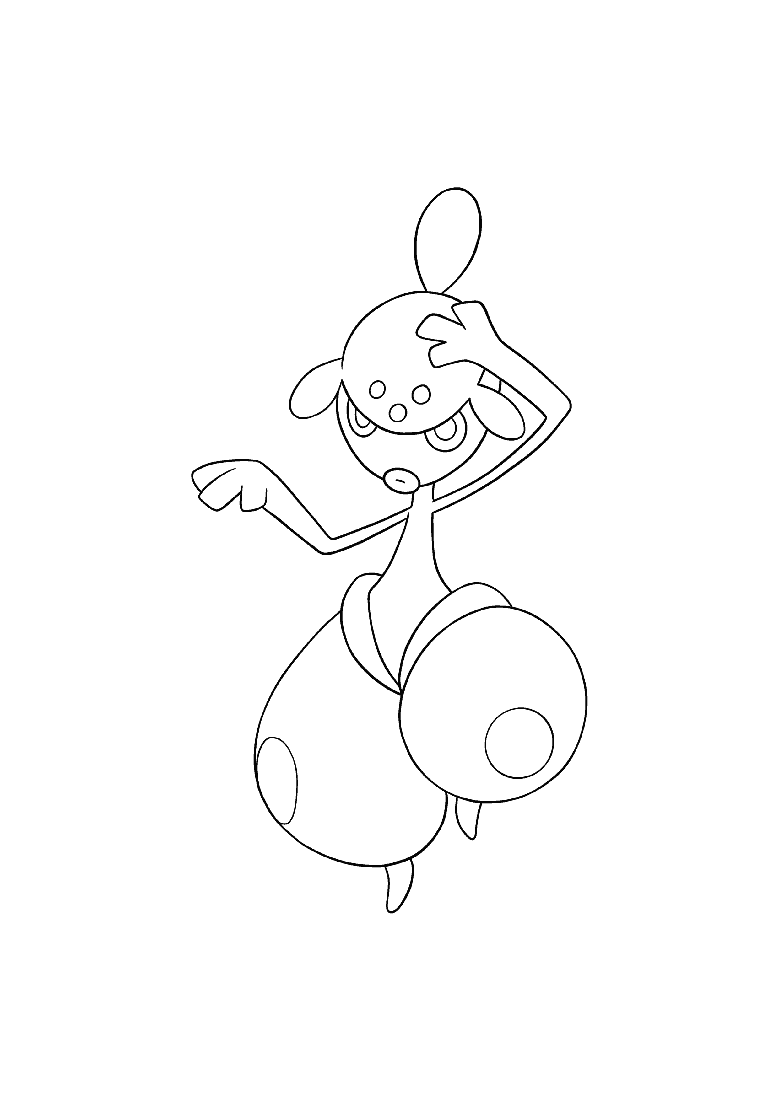 Pokémon Medicham coloring page