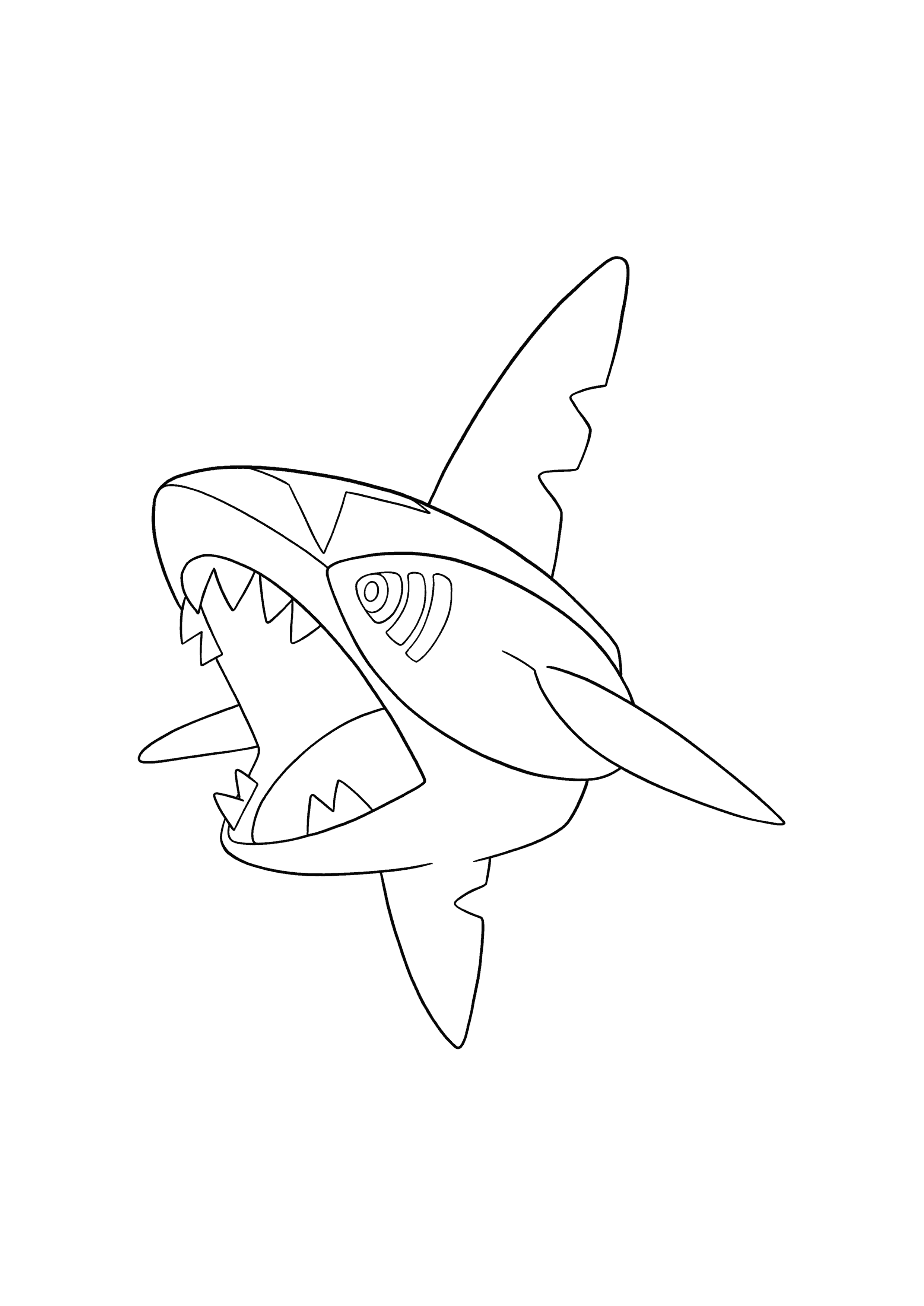 Pokémon Sharpedo coloring page