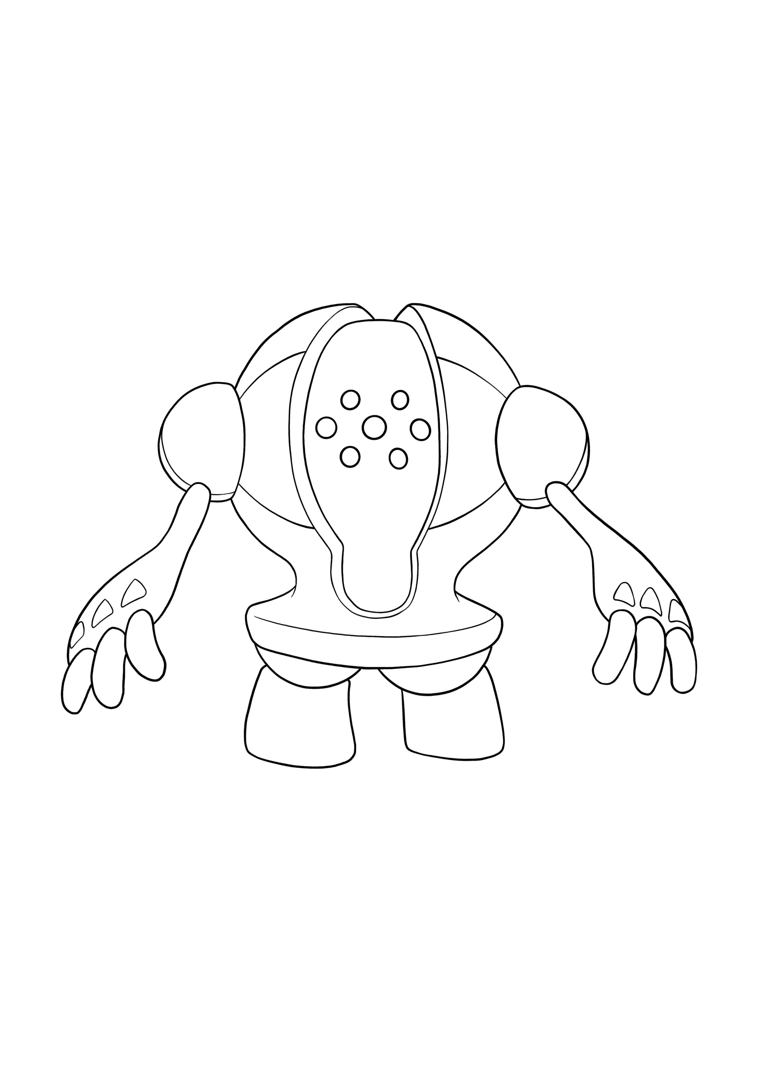 Pokémon Registeel coloring page