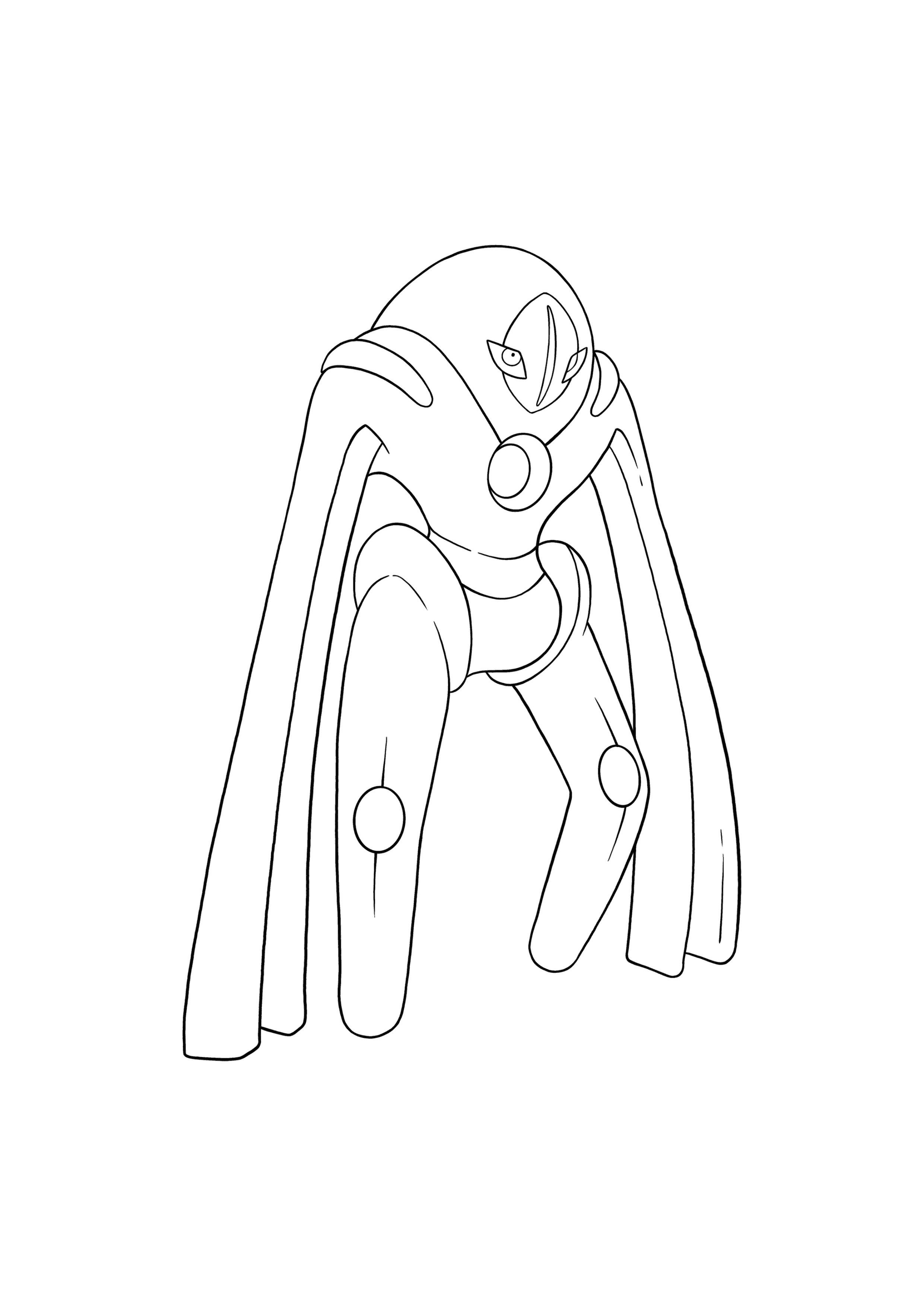 Pokémon Deoxys Defense Form coloring page