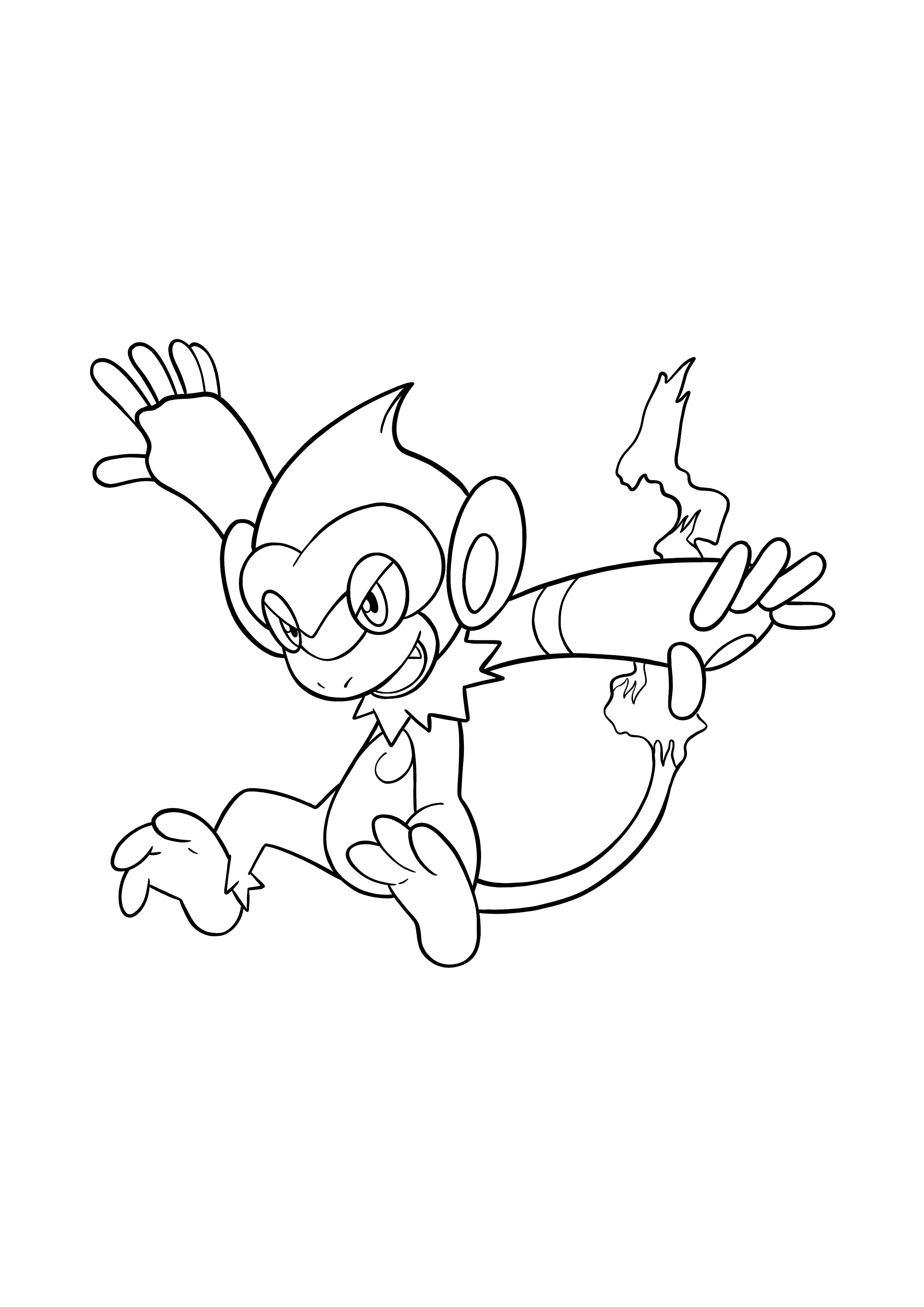 Pokémon Monferno coloring page