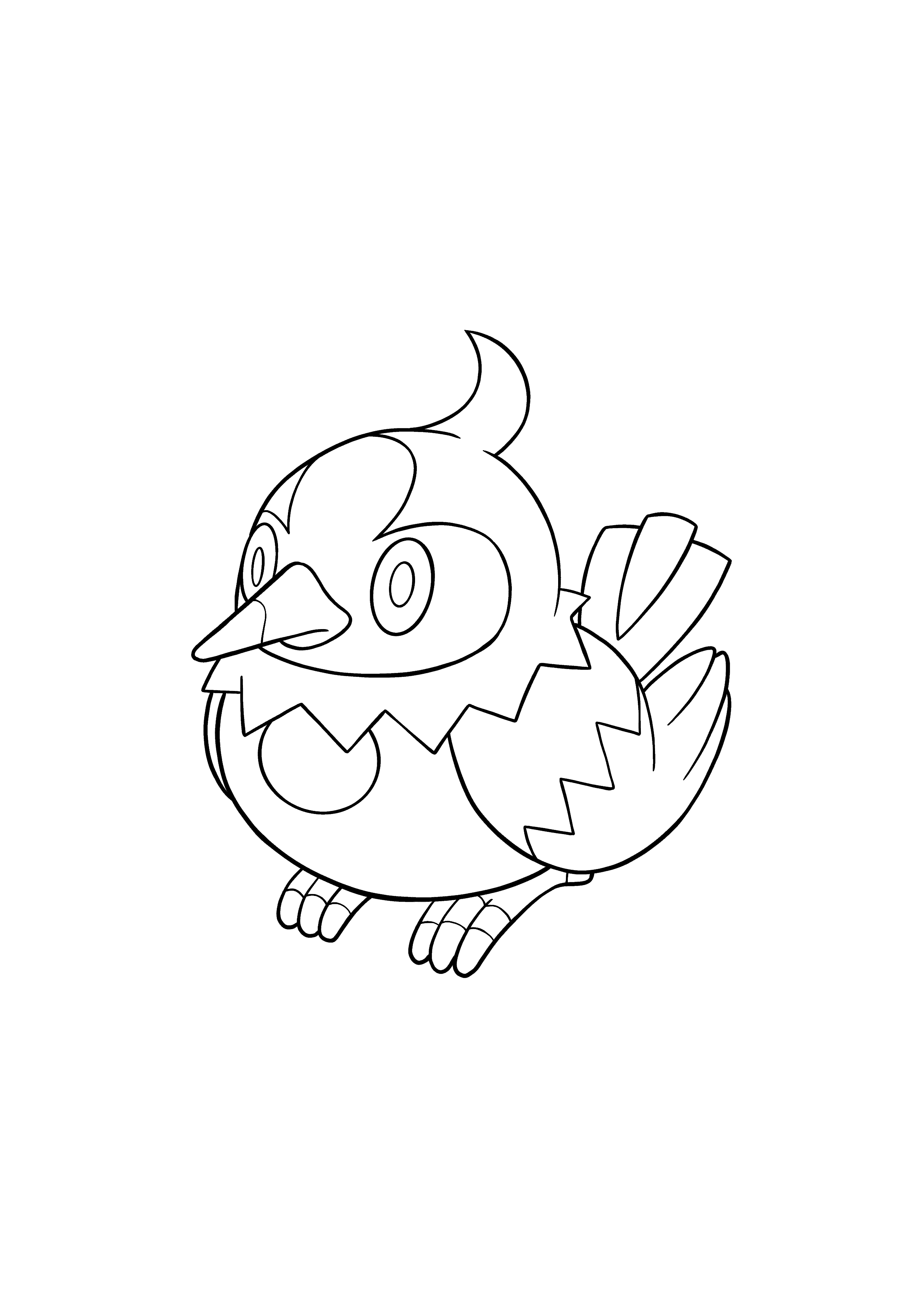 Pokémon Starly coloring page