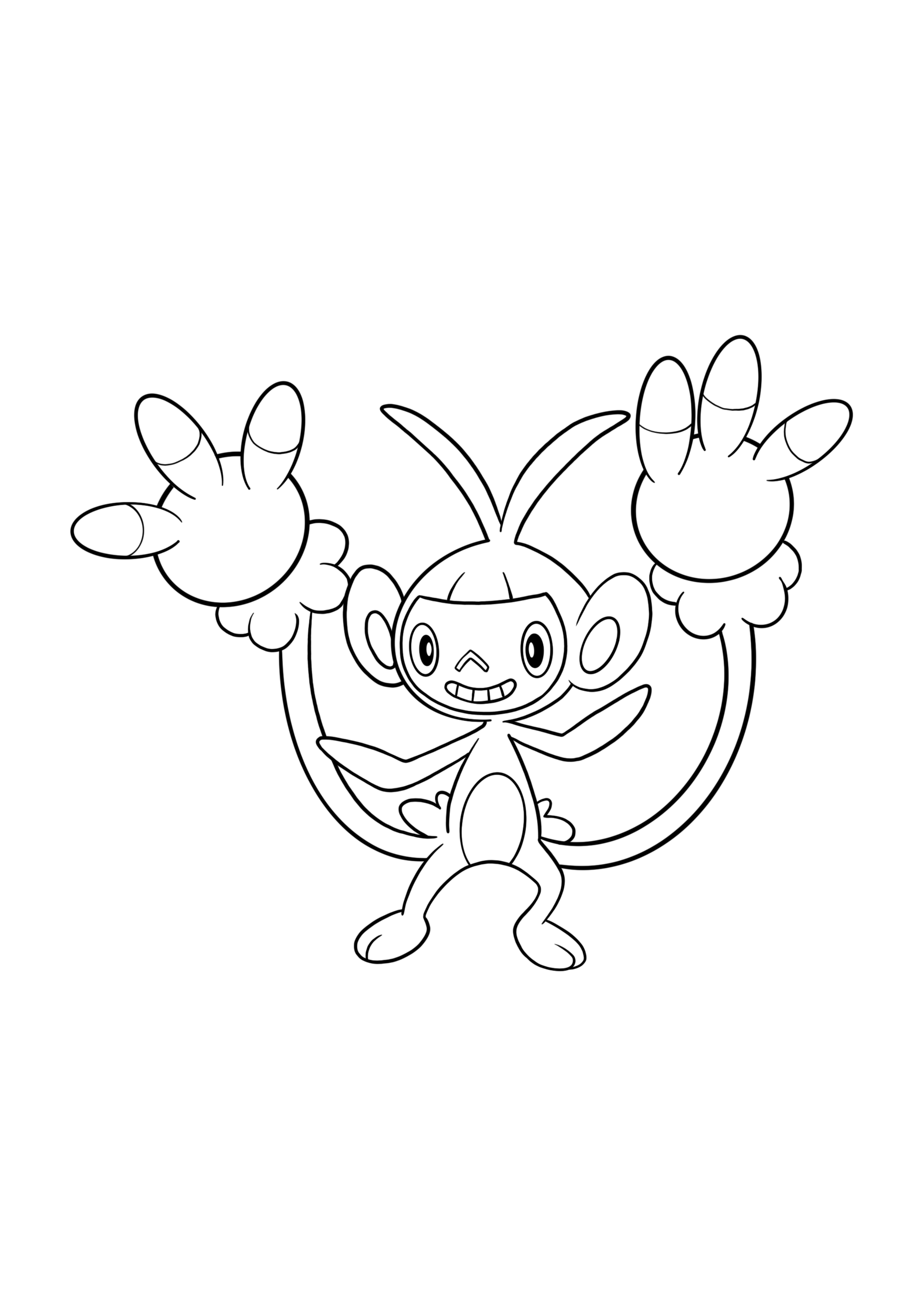 Pokémon Ambipom coloring page
