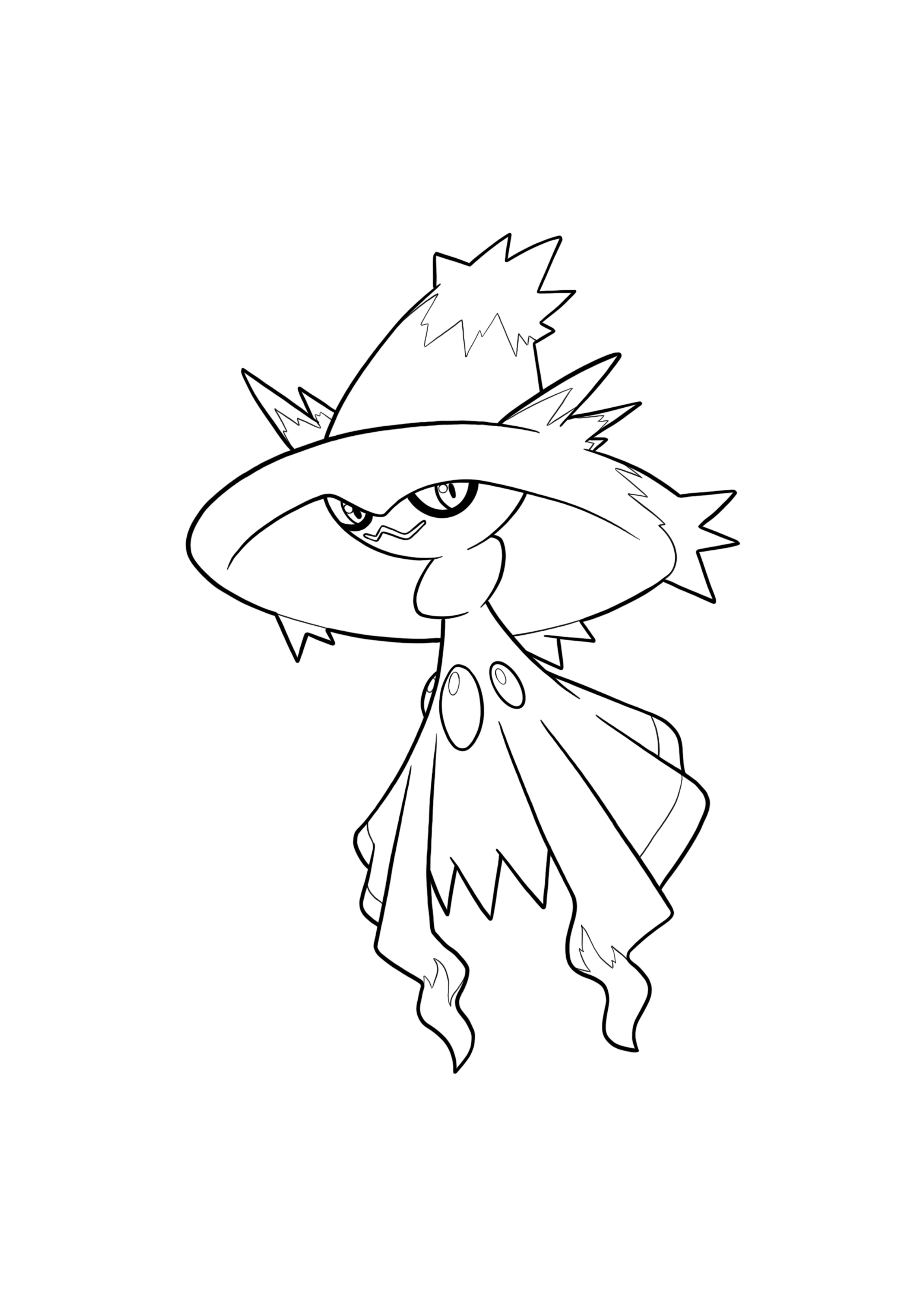 Pokémon Mismagius coloring page
