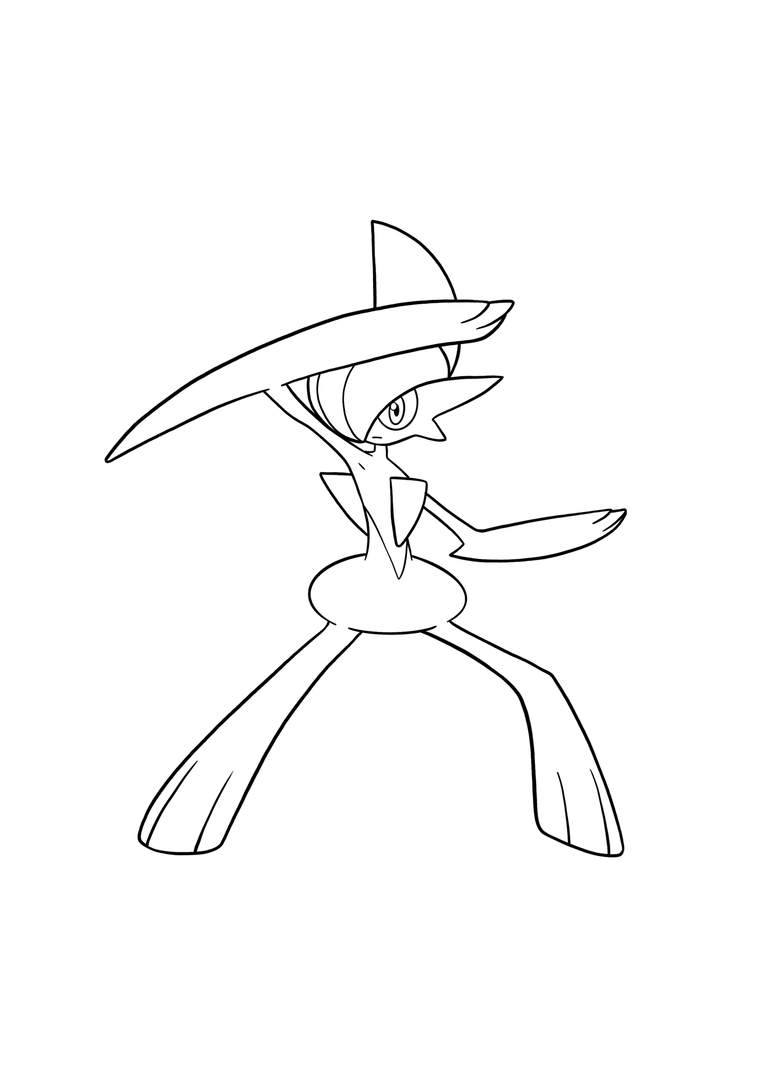 Pokémon Gallade coloring page