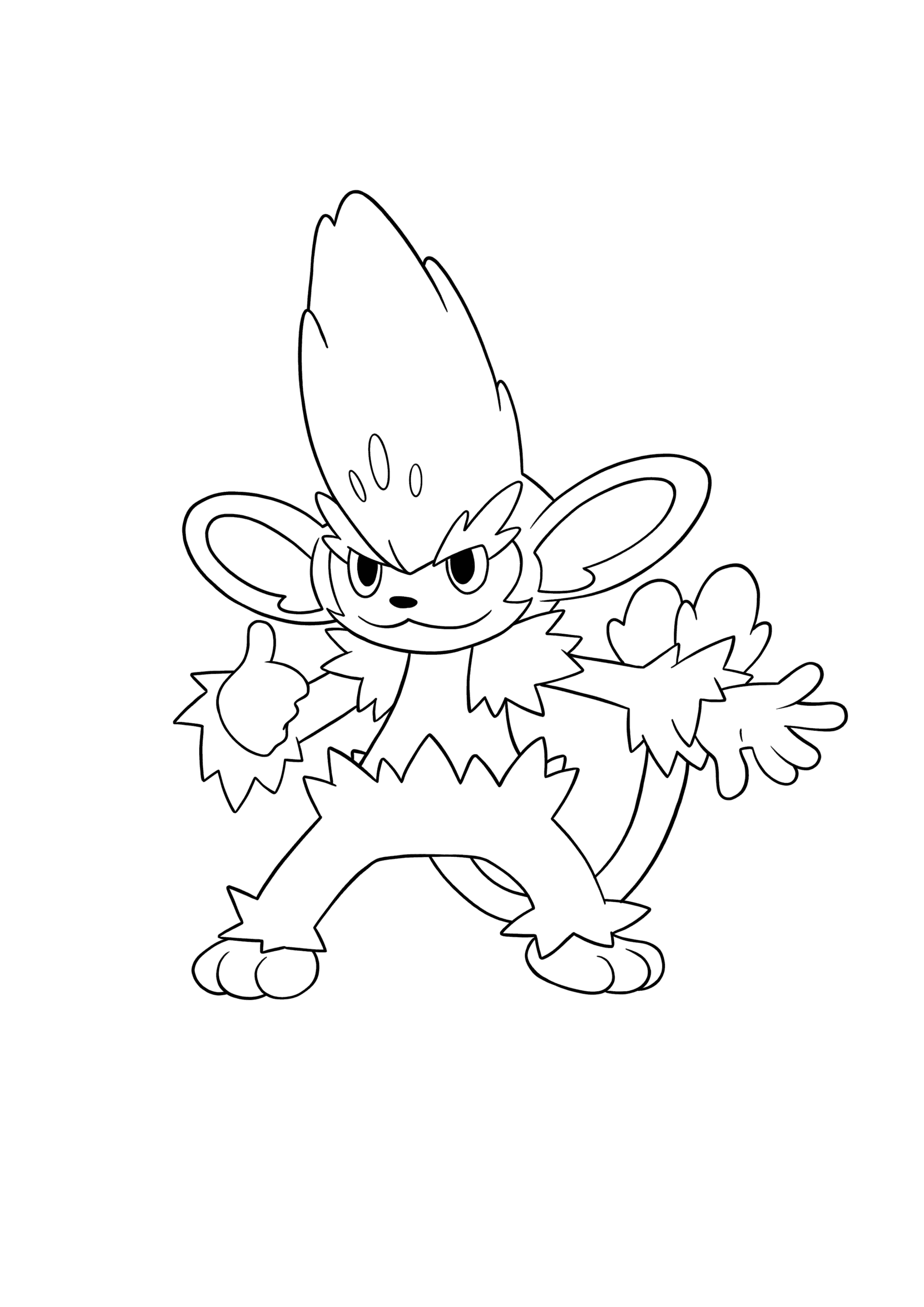 Pokémon Simisage coloring page