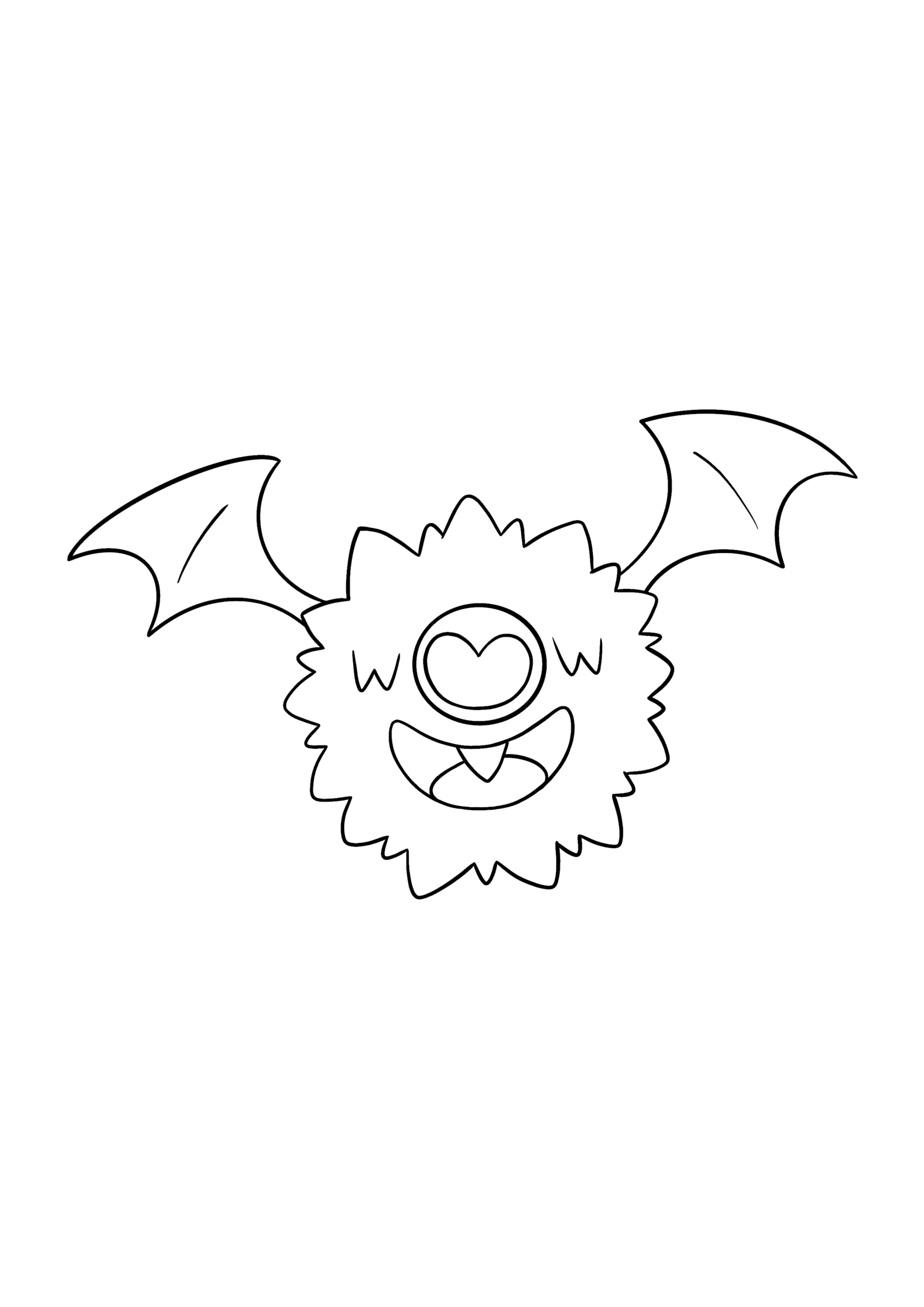 Pokémon Woobat coloring page