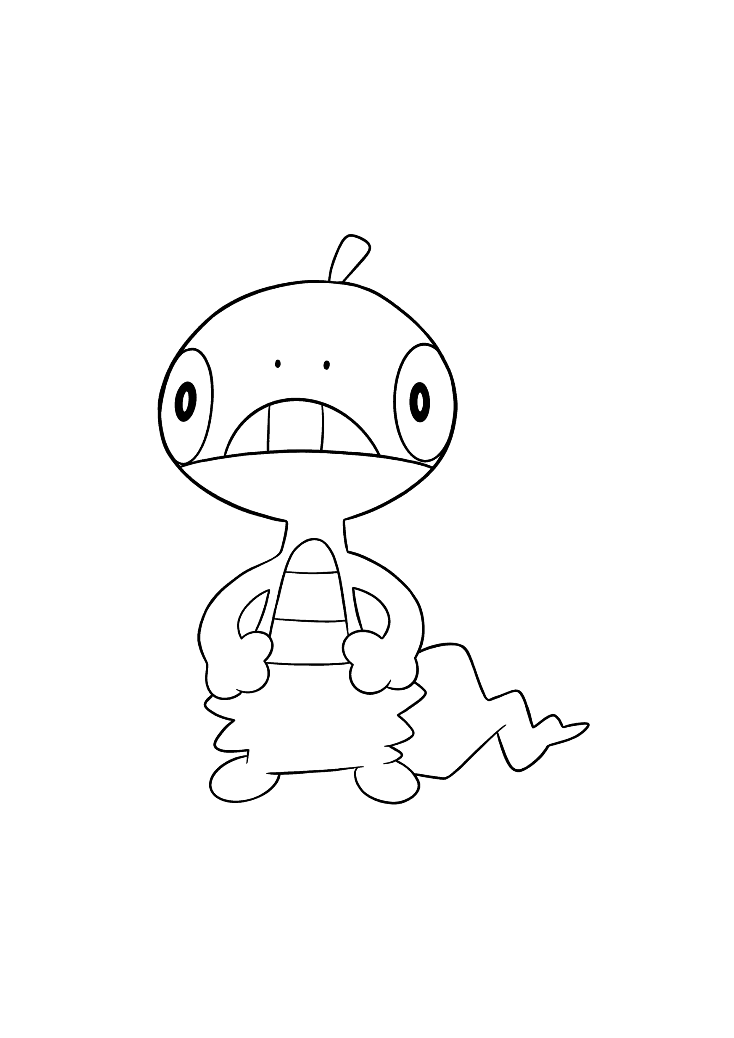 Pokémon Scraggy coloring page