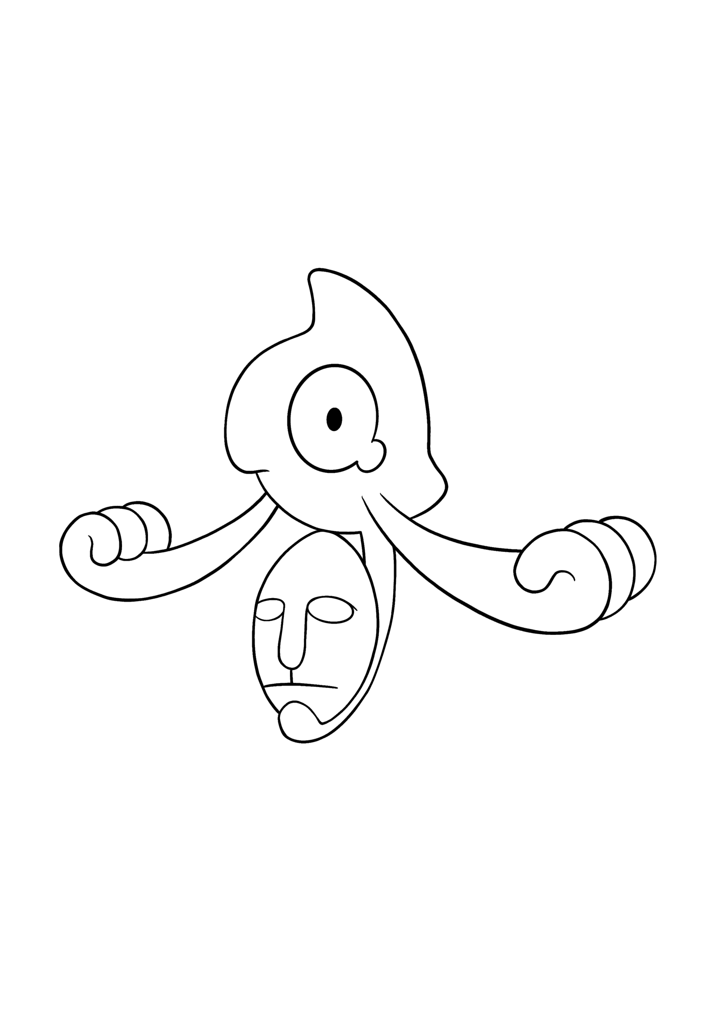 Pokémon Yamask coloring page