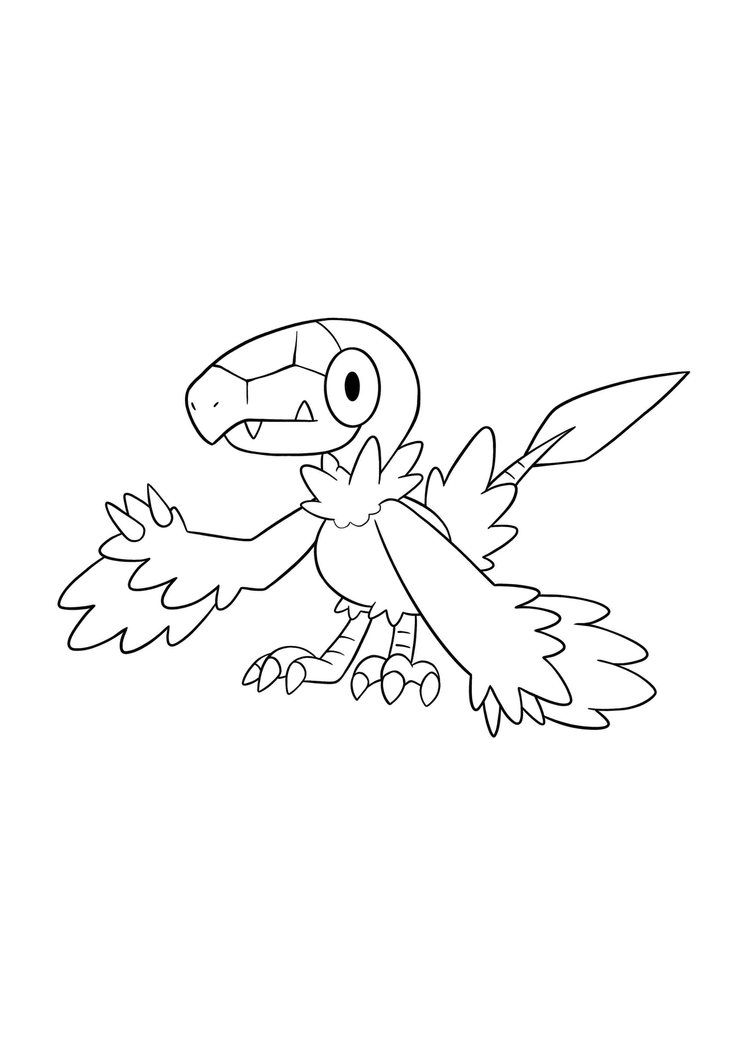 Pokémon Archen coloring page