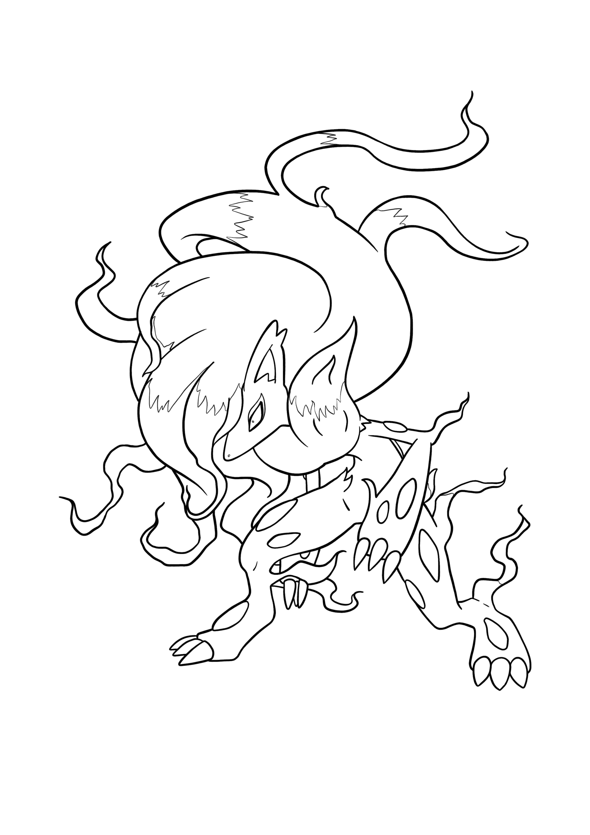 Pokémon Hisuian Zoroark coloring page