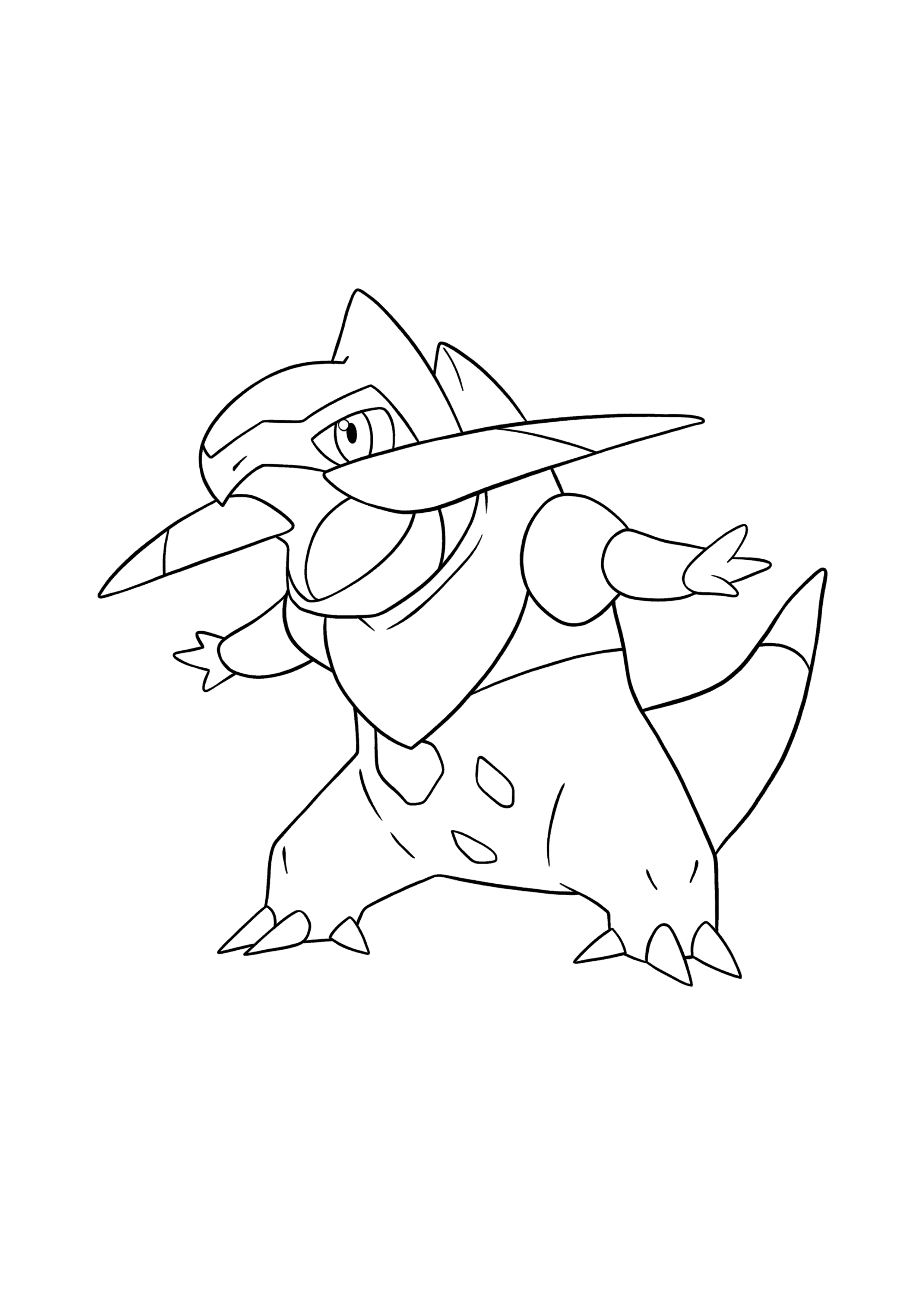 Pokémon Fraxure coloring page