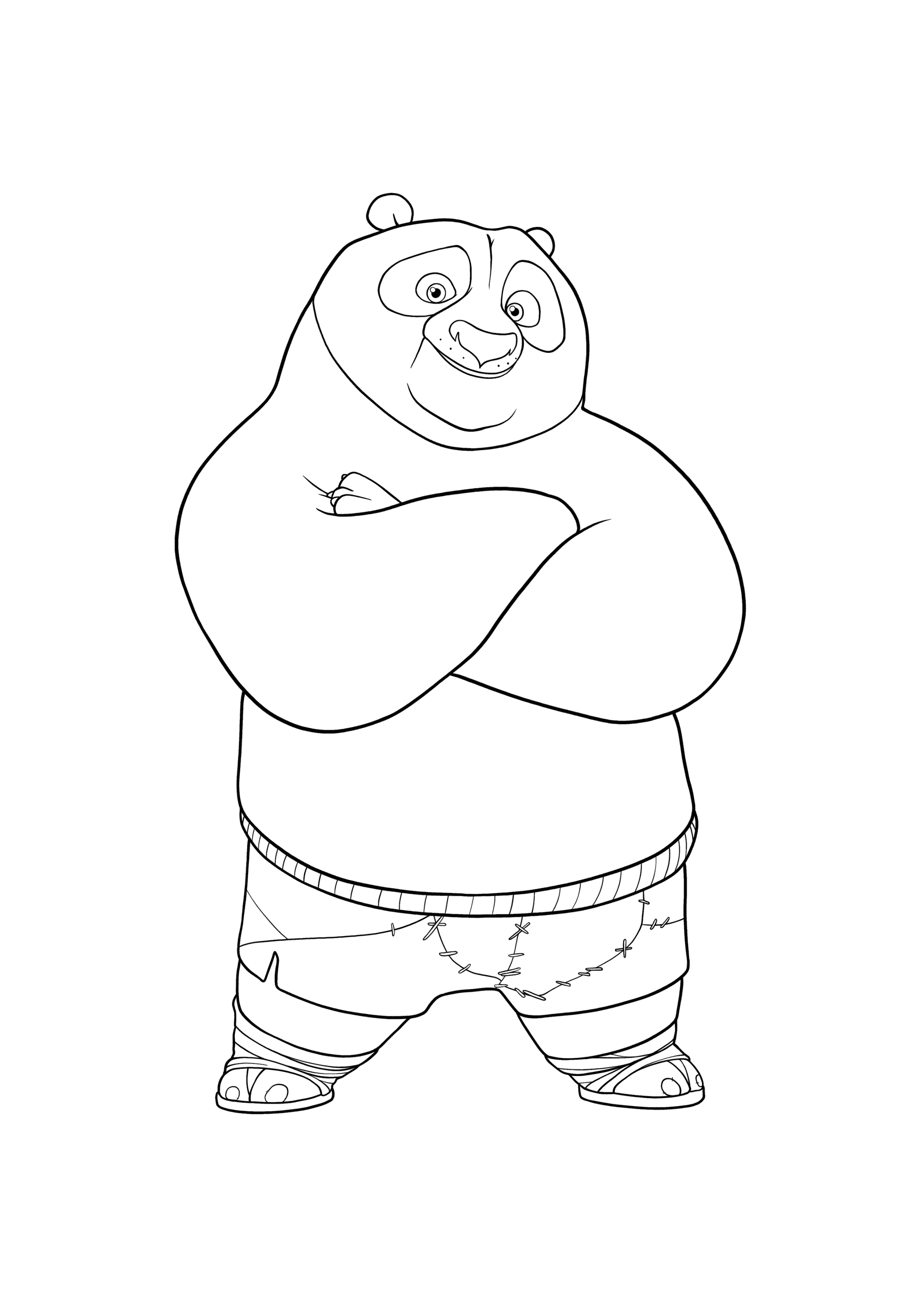 Kung Fu Panda Po Fighting Pose coloring page