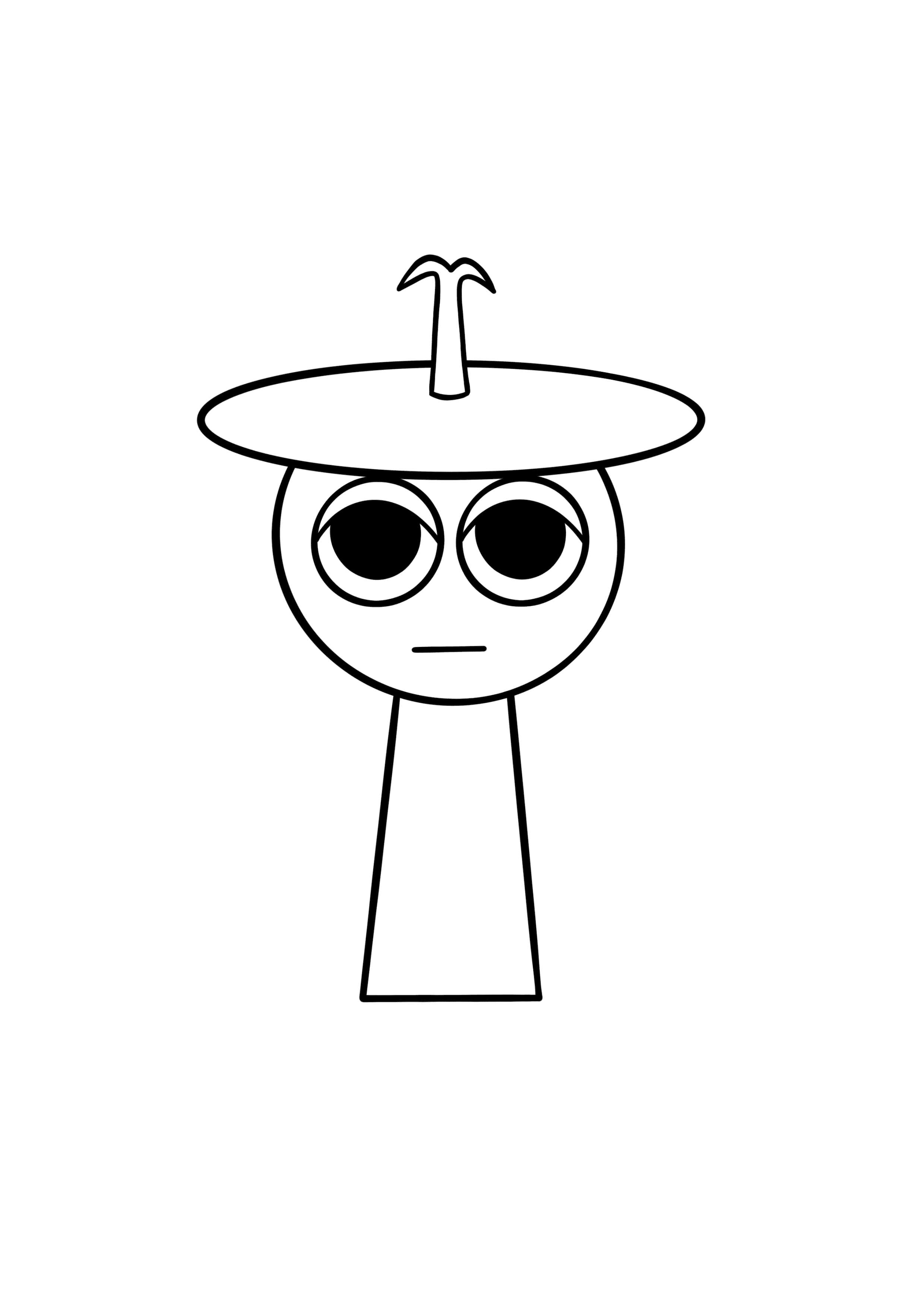 Incredibox Sprunki Cluckr coloring page