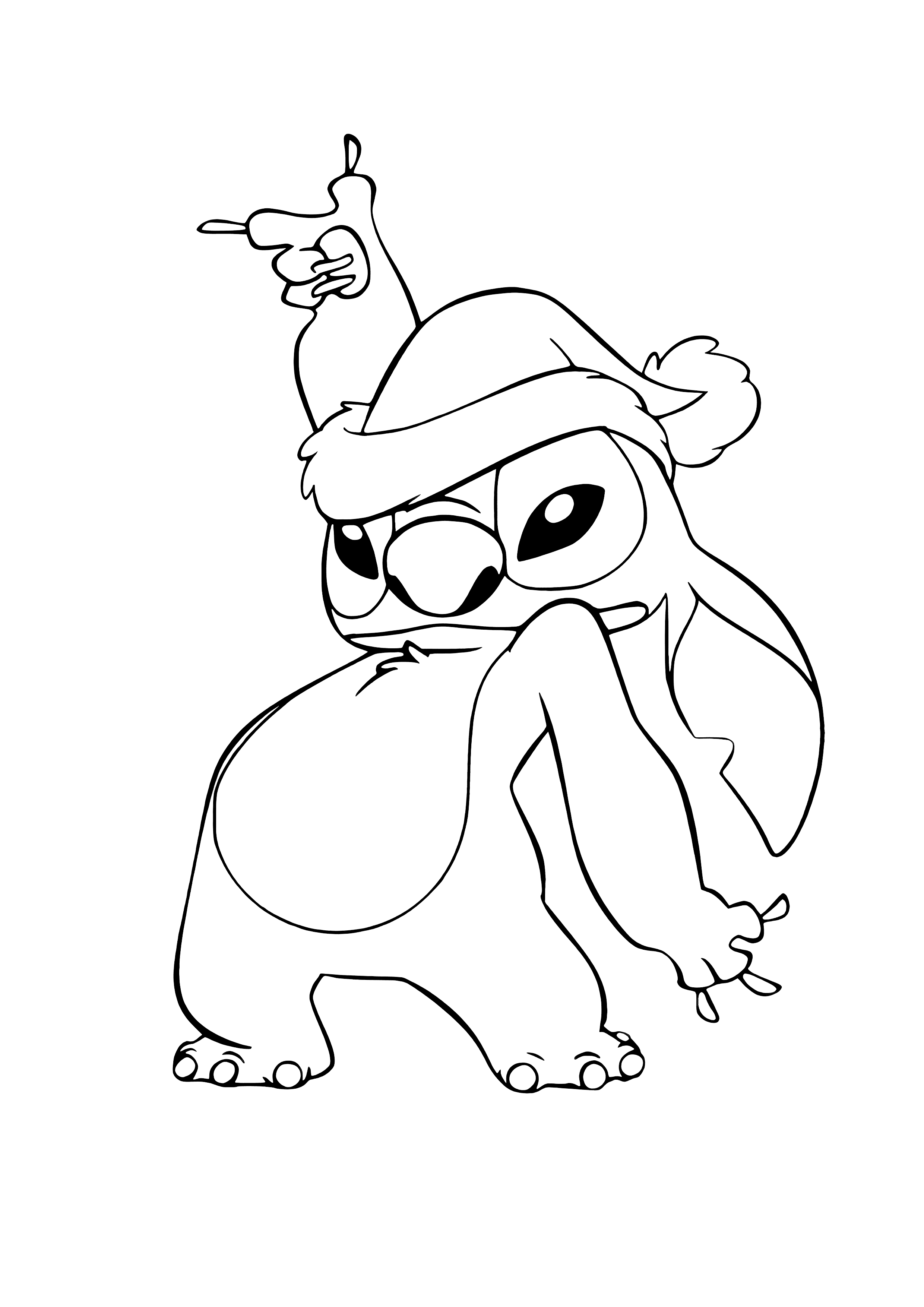 Lilo & Stitch - Santa Stitch Dance coloring page