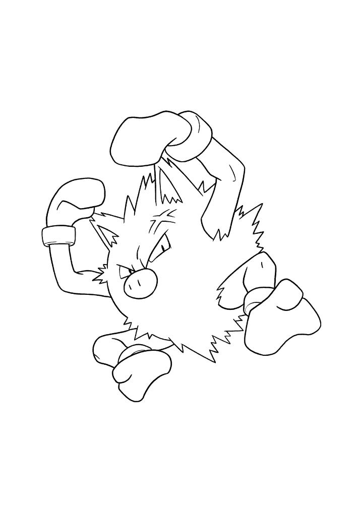 Pokémon Primeape coloring page