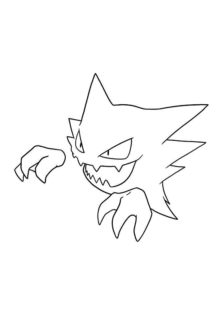 Pokémon Haunter coloring page