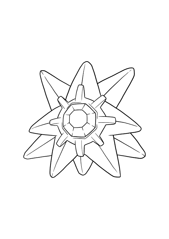 Pokémon Starmie coloring page