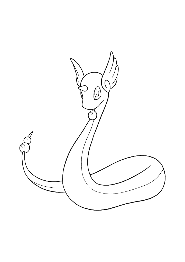 Pokémon Dragonair coloring page