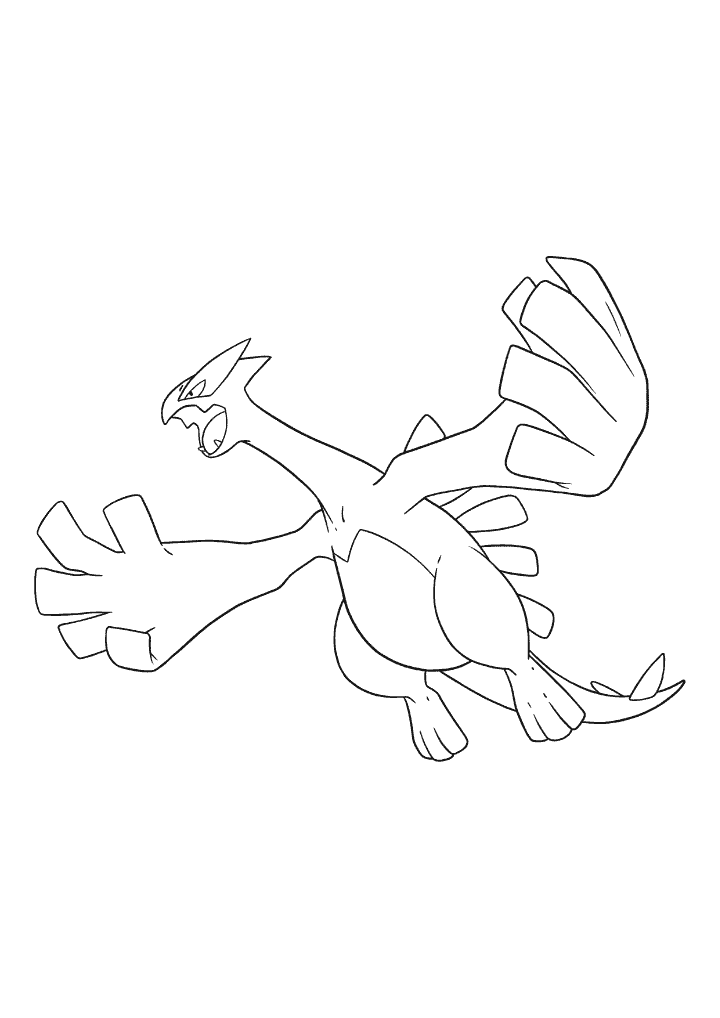 Pokémon Lugia coloring page