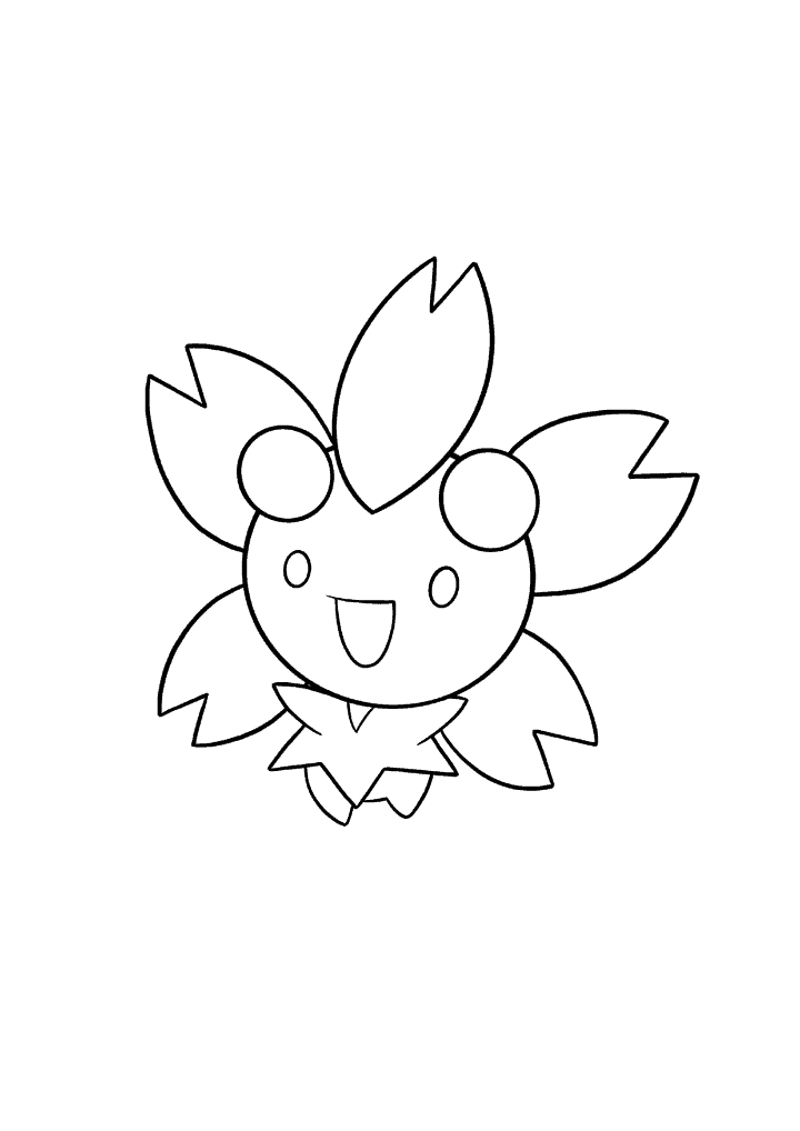 Pokémon Cherrim Sunshine Form coloring page