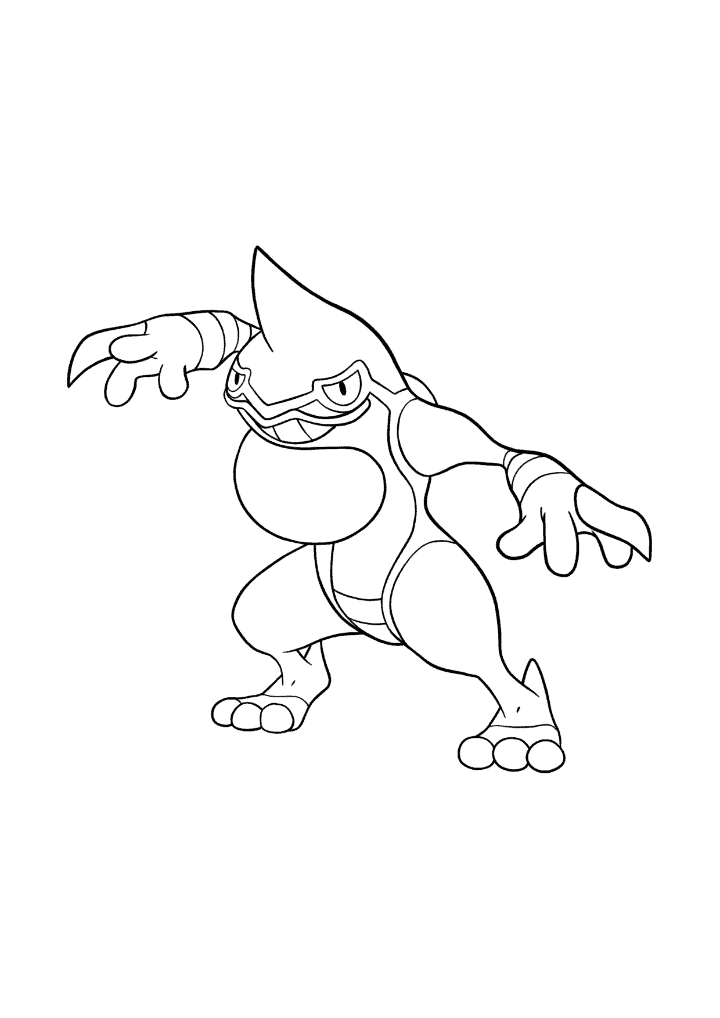 Pokémon Toxicroak coloring page