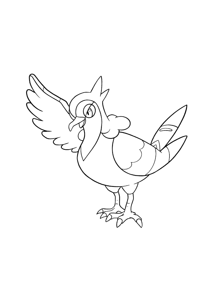 Pokémon Tranquill coloring page