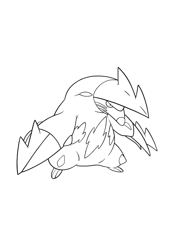 Pokémon Excadrill coloring page