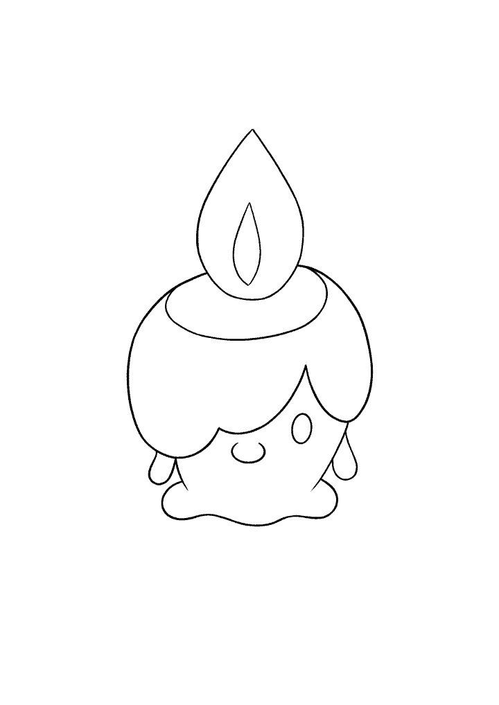 Pokémon Litwick coloring page