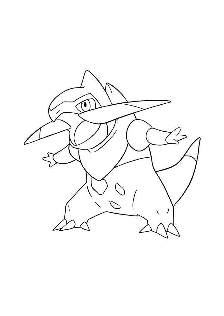 Pokémon Fraxure coloring page