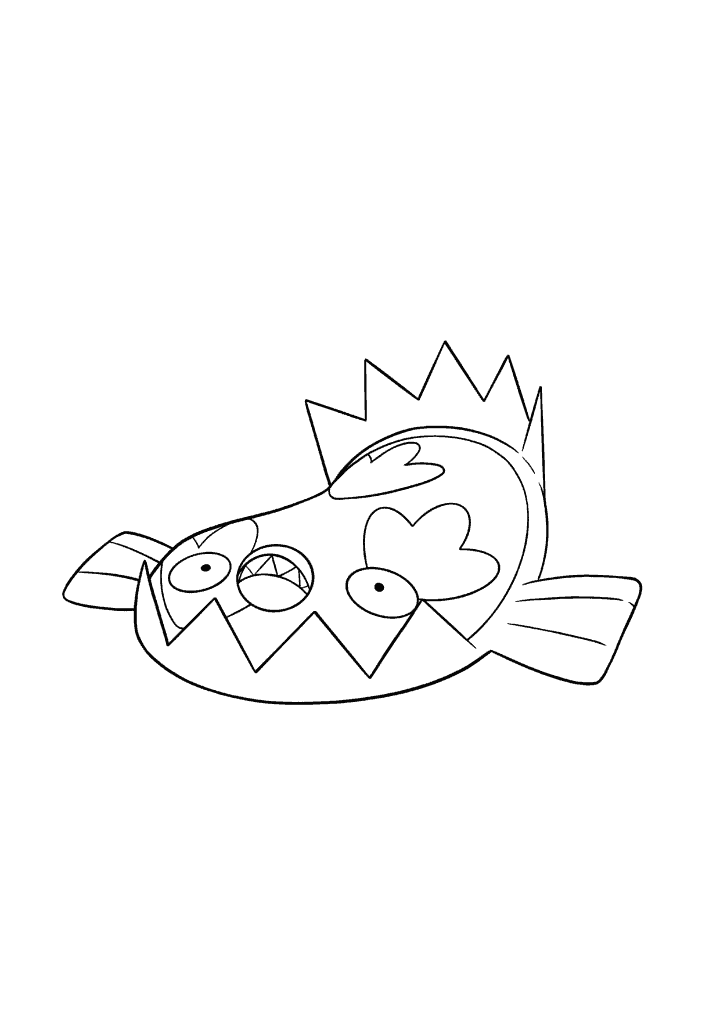 Pokémon Galarian Stunfisk coloring page