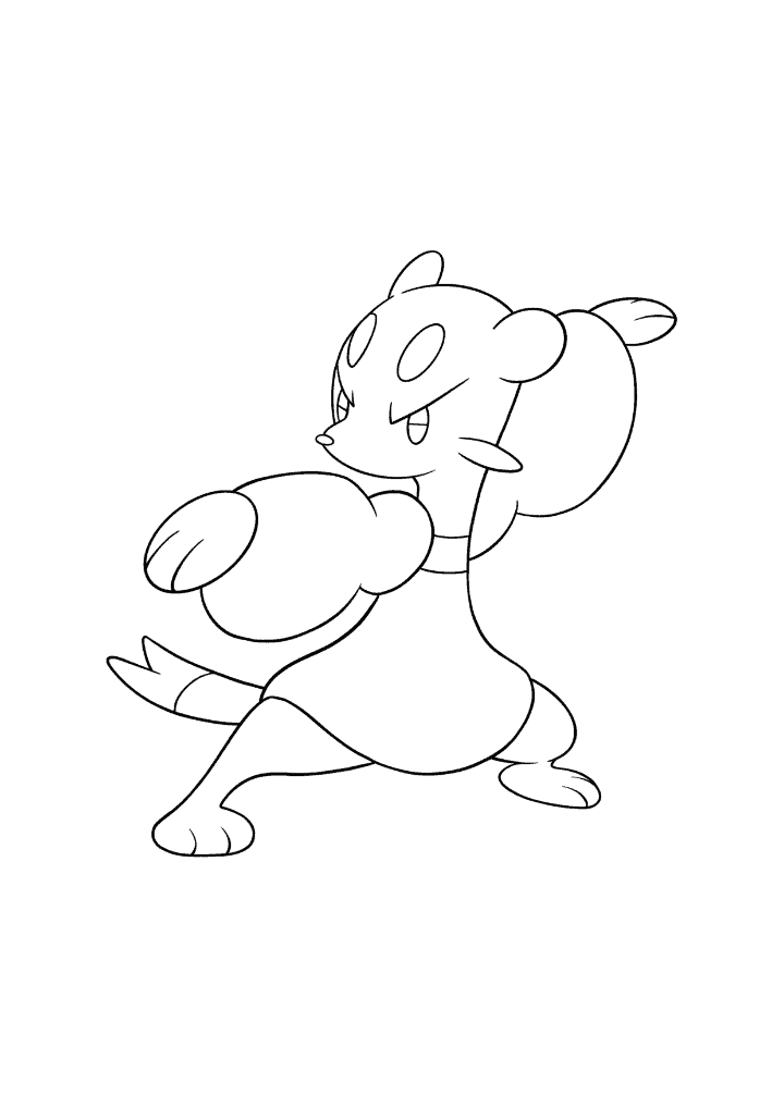Pokémon Mienfoo coloring page