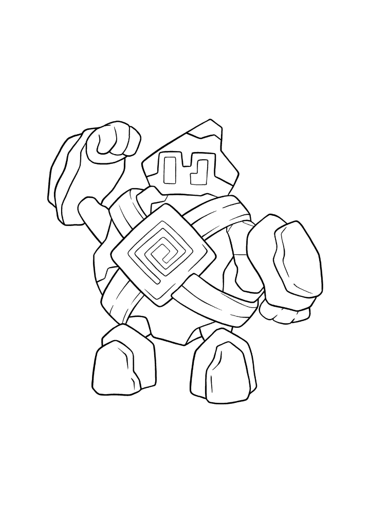 Pokémon Golett coloring page