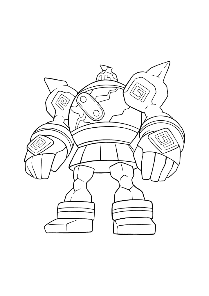Pokémon Golurk coloring page
