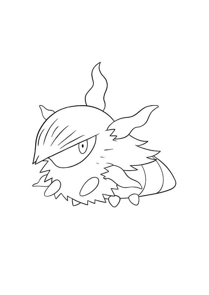 Pokémon Larvesta coloring page