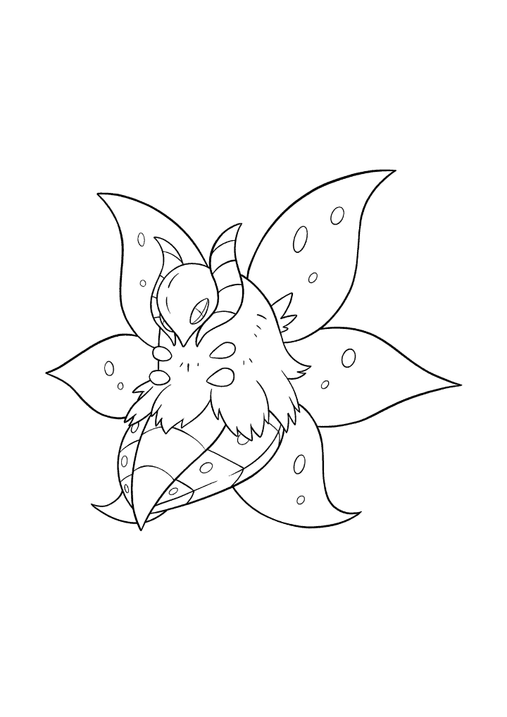 Pokémon Volcarona coloring page