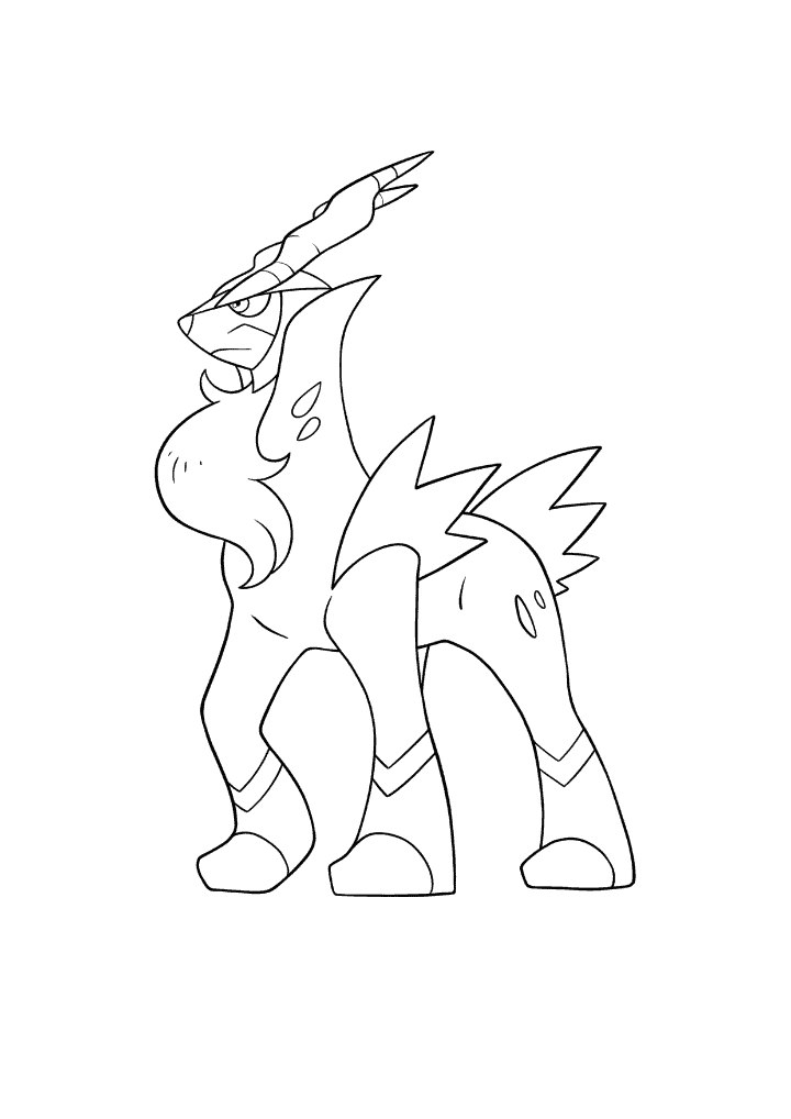Pokémon Cobalion coloring page