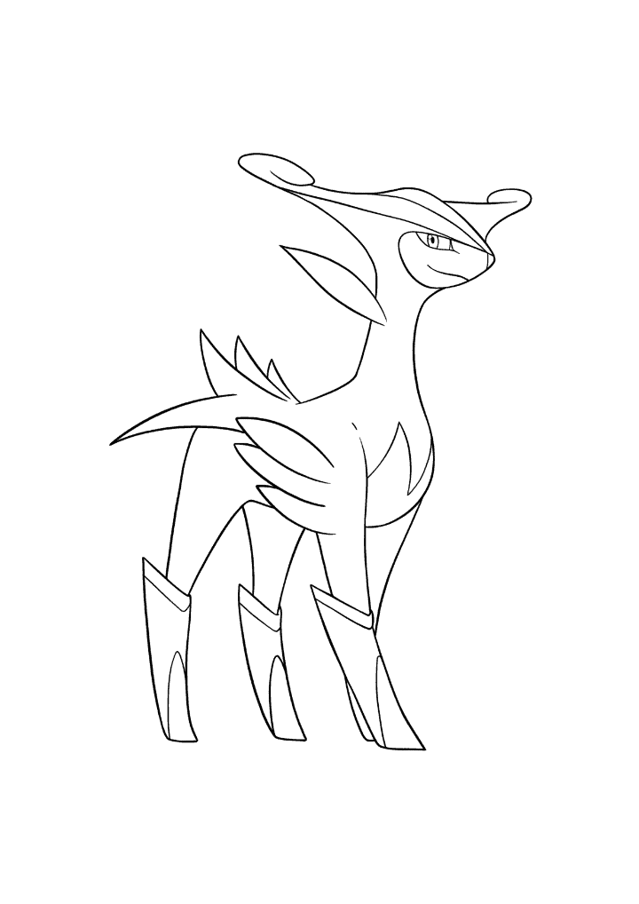Pokémon Virizion coloring page