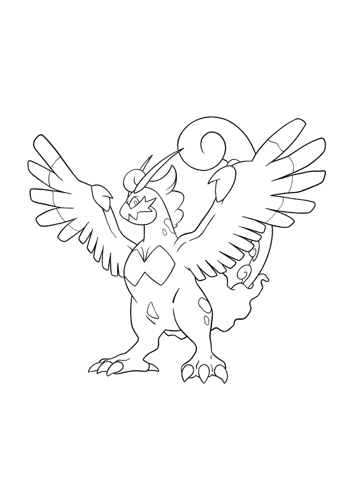 Pokémon Tornadus Therian Form coloring page